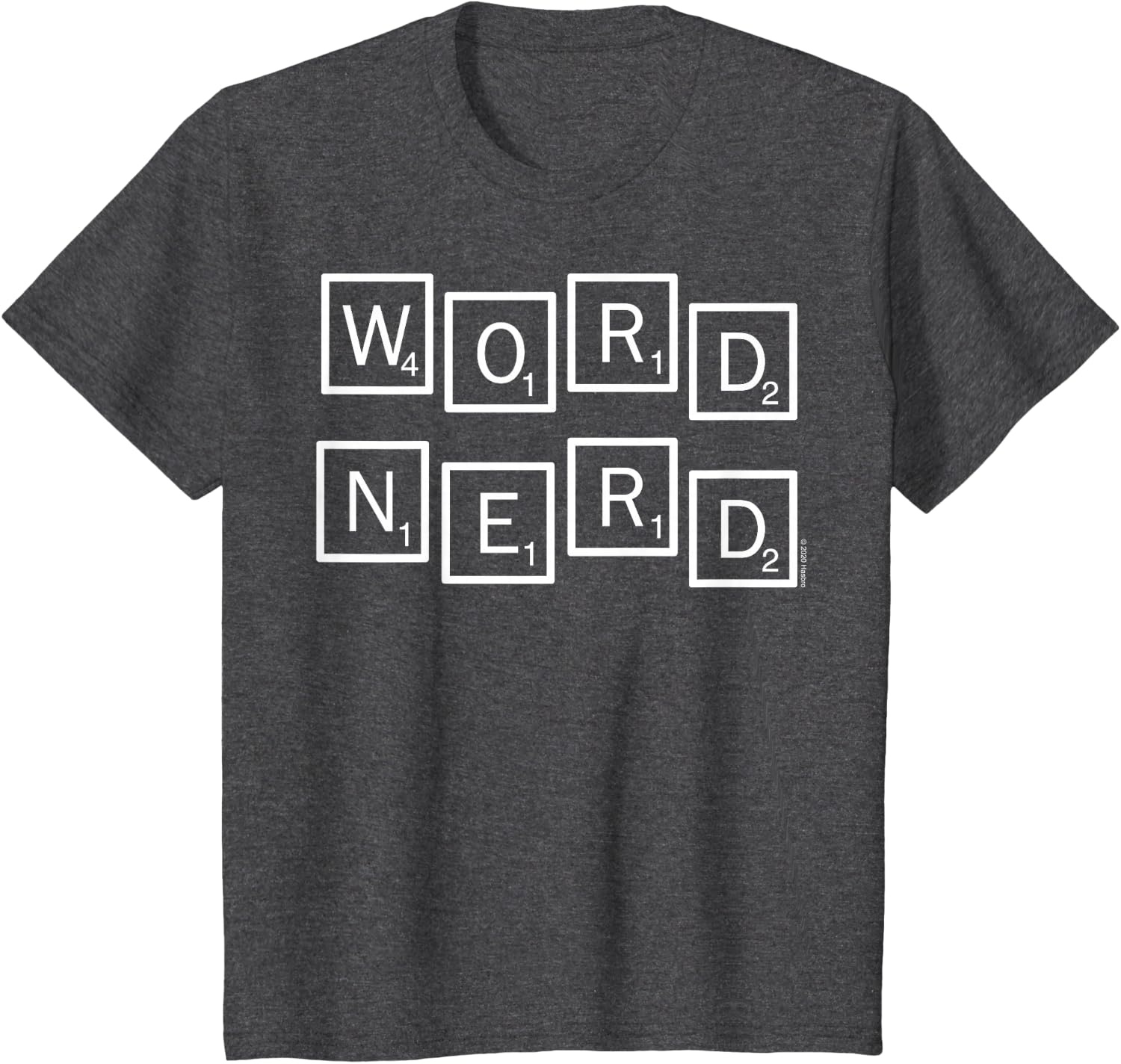 image:imageScrabble Word Nerd Tiles TShirtDark Heather Grey