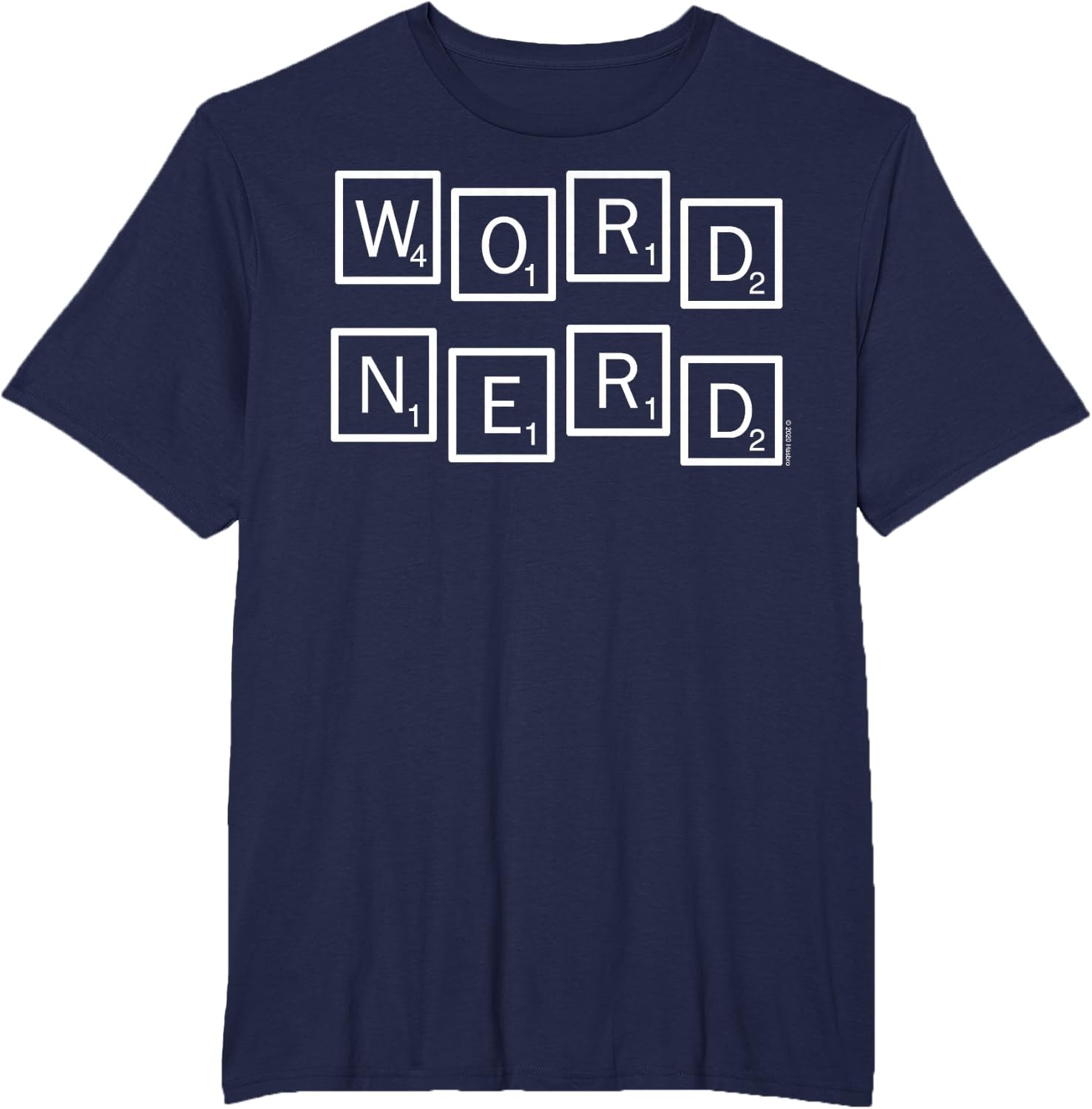 image:imageScrabble Word Nerd Tiles TShirtNavy Blue