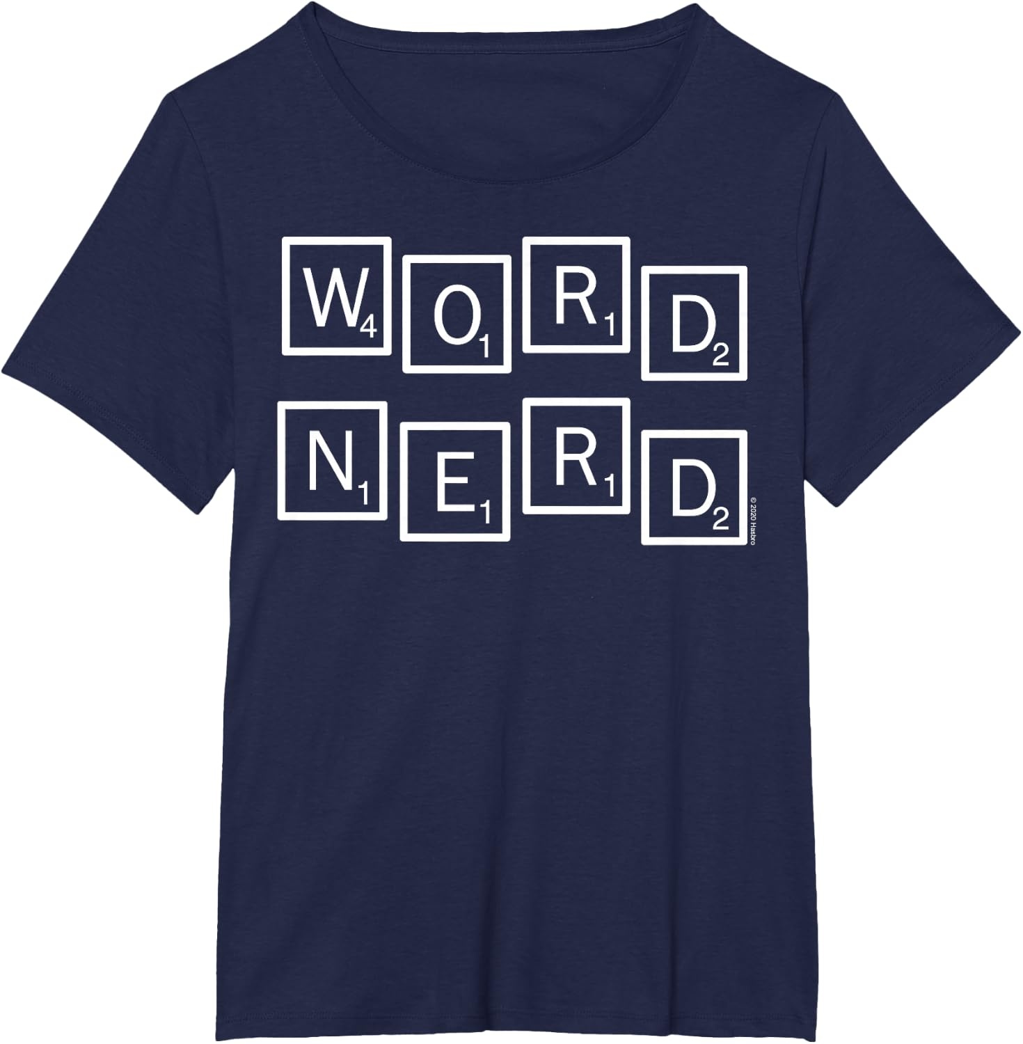 image:imageScrabble Word Nerd Tiles TShirtNavy Blue