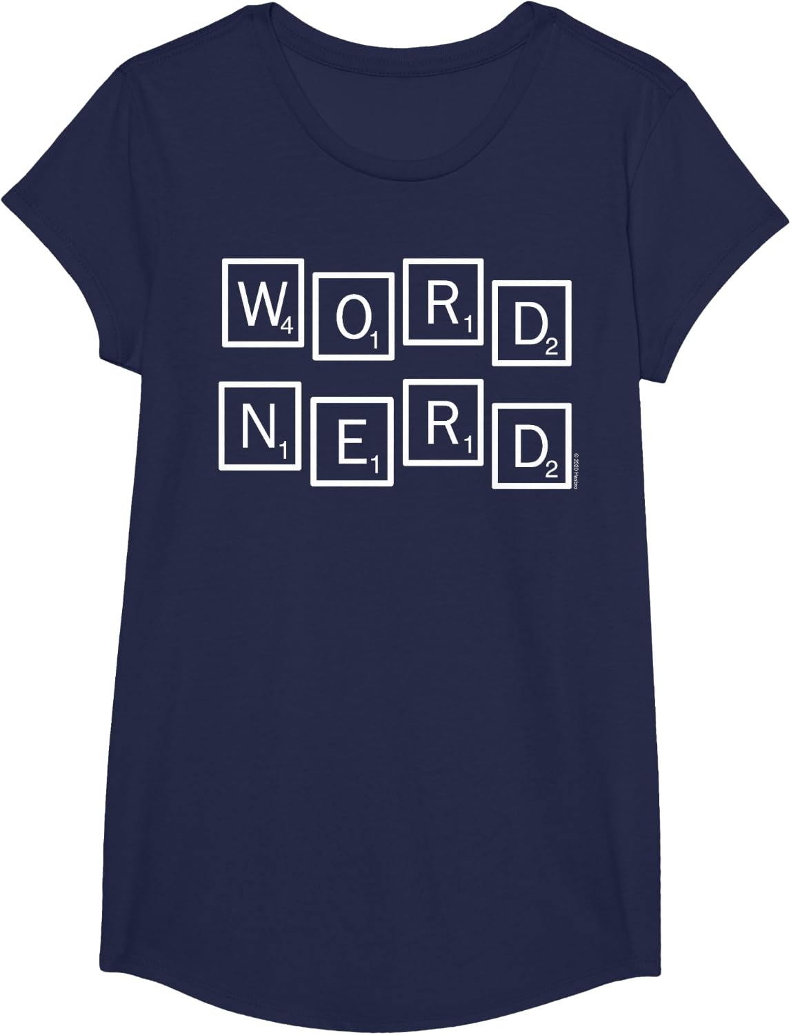 image:imageScrabble Word Nerd Tiles TShirtNavy Blue