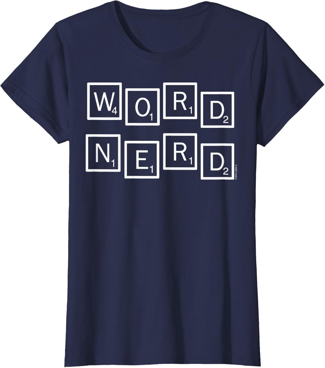 image:imageScrabble Word Nerd Tiles TShirtNavy Blue