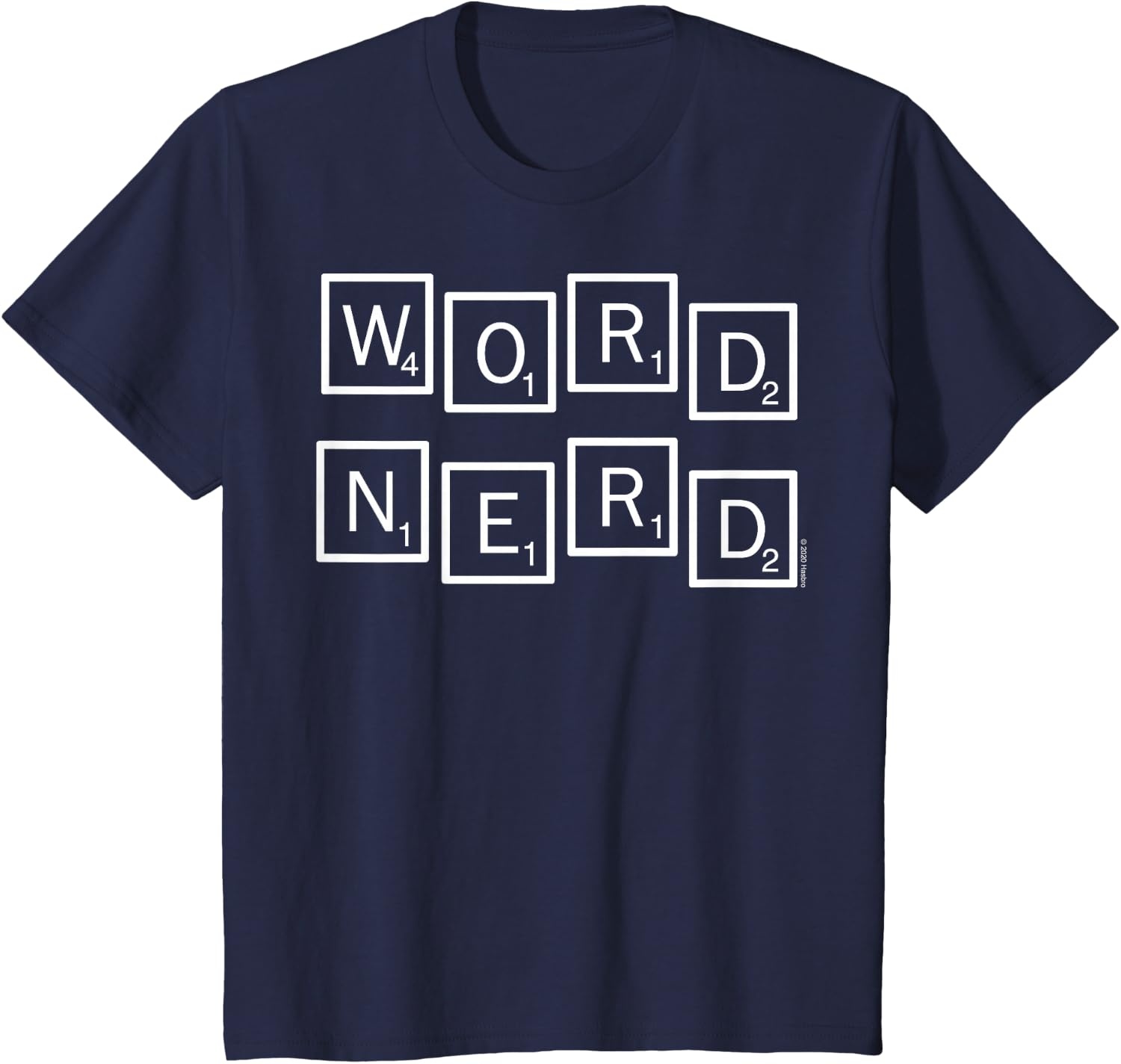 image:imageScrabble Word Nerd Tiles TShirtNavy Blue