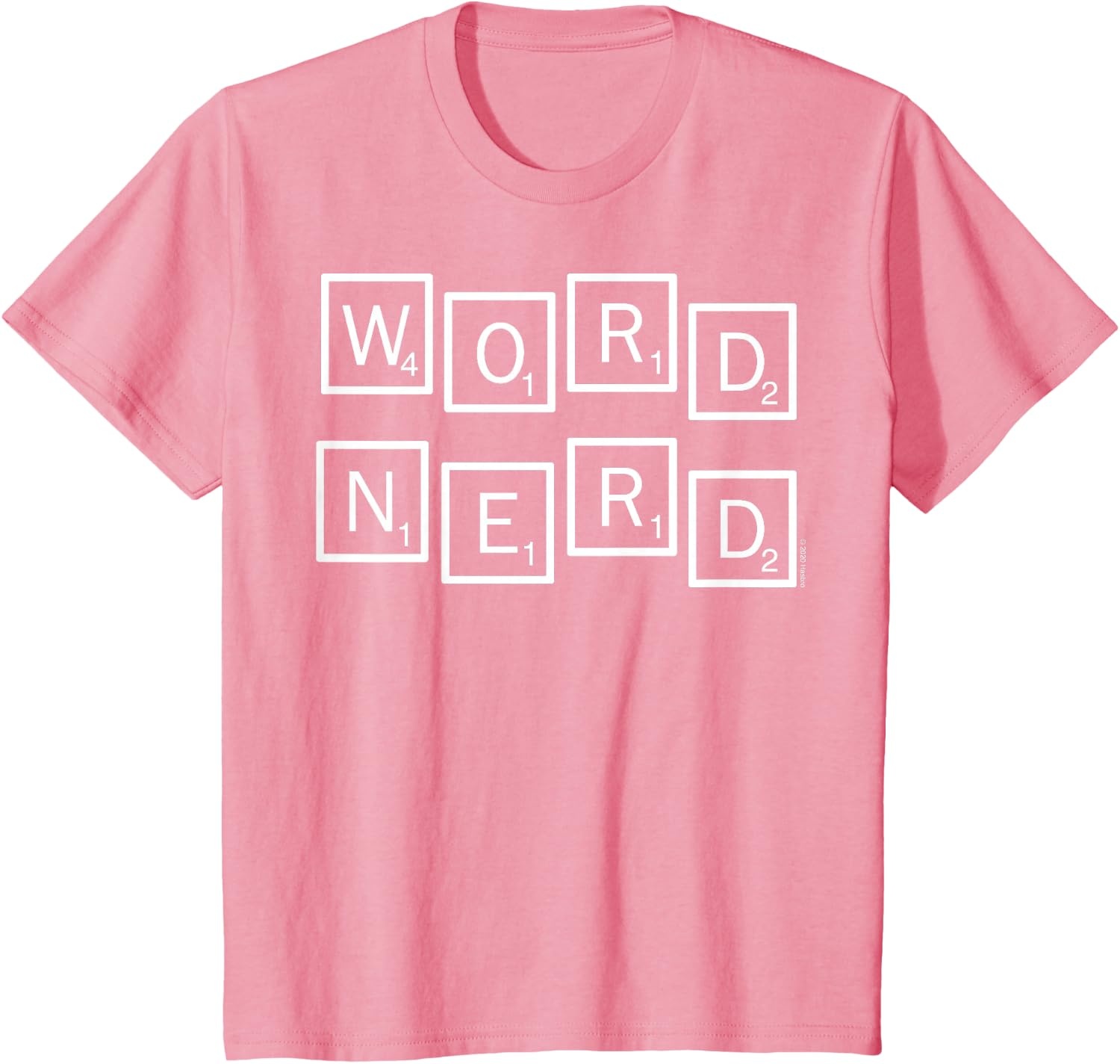 image:imageScrabble Word Nerd Tiles TShirtPink