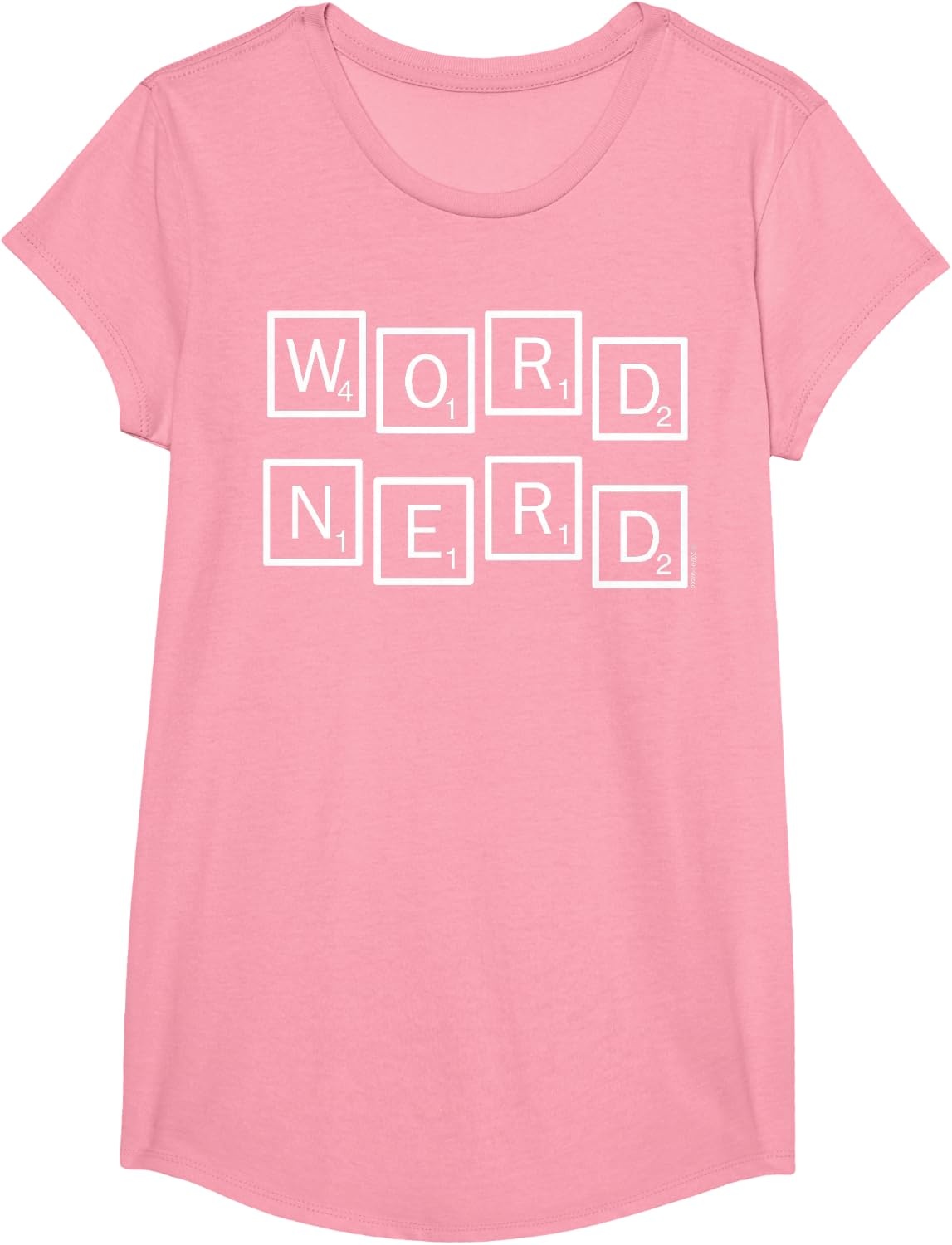 image:imageScrabble Word Nerd Tiles TShirtPink