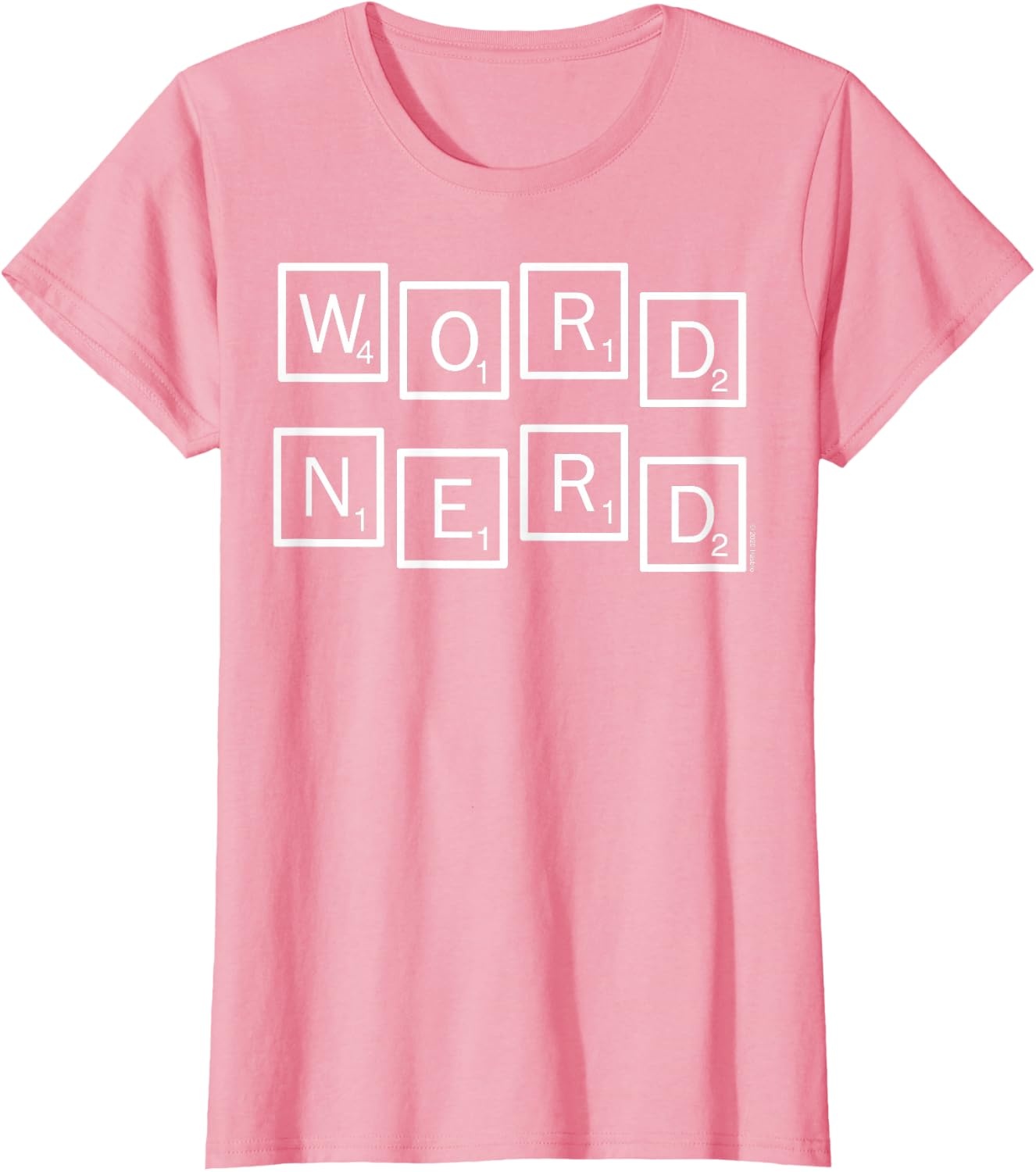 image:imageScrabble Word Nerd Tiles TShirtPink
