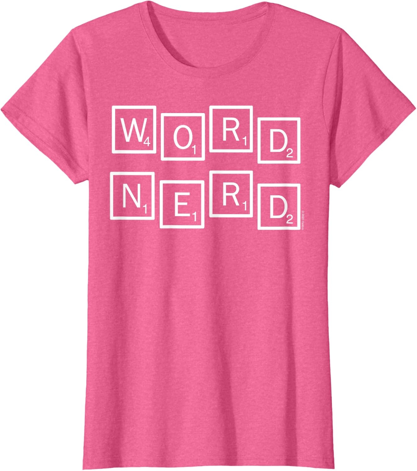 image:imageScrabble Word Nerd Tiles TShirtPink Heather