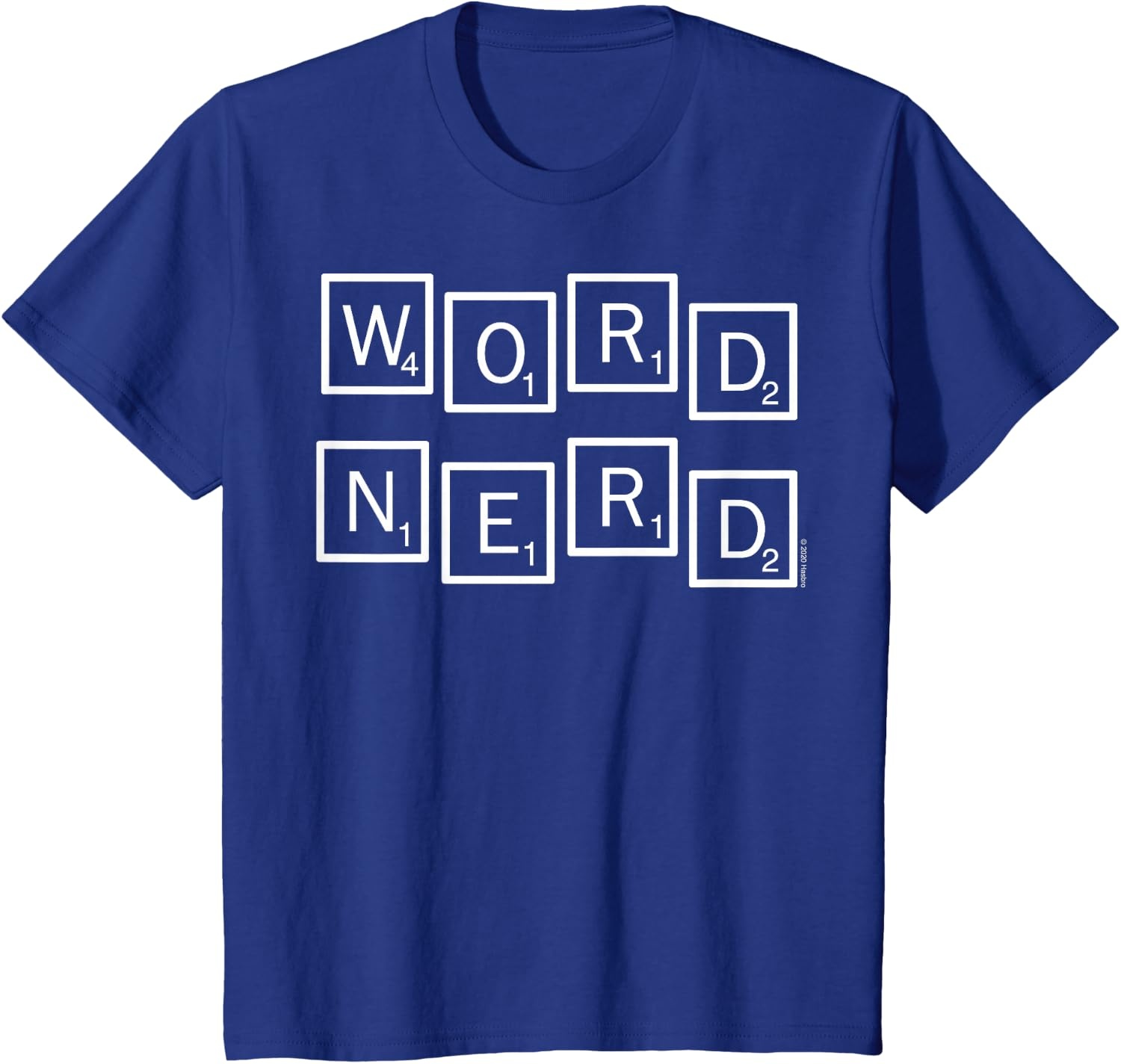 image:imageScrabble Word Nerd Tiles TShirtRoyal Blue