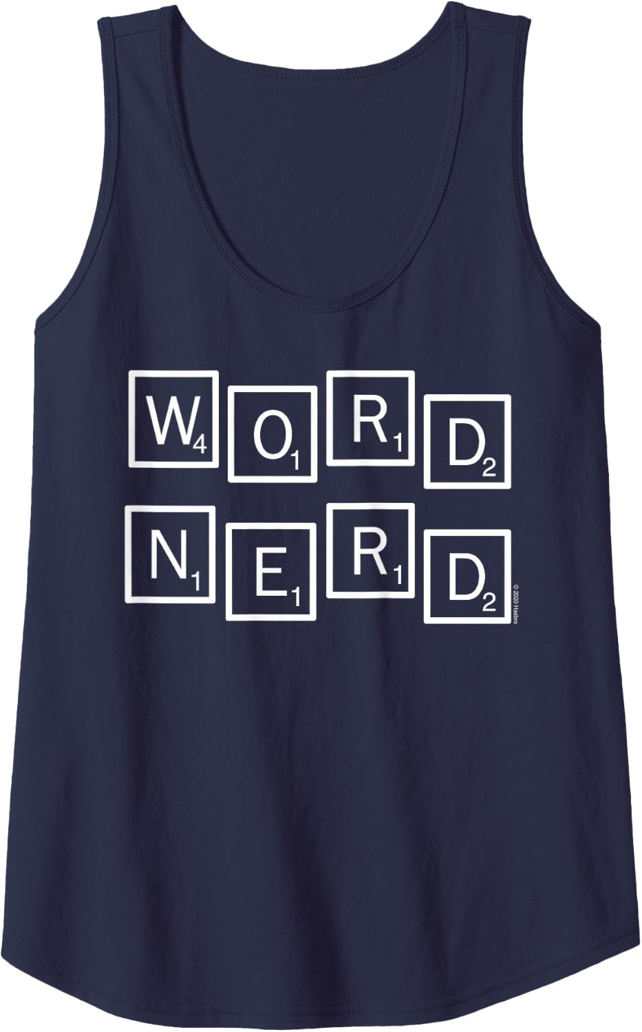 image:imageScrabble Word Nerd Tiles Tank TopNavy Blue