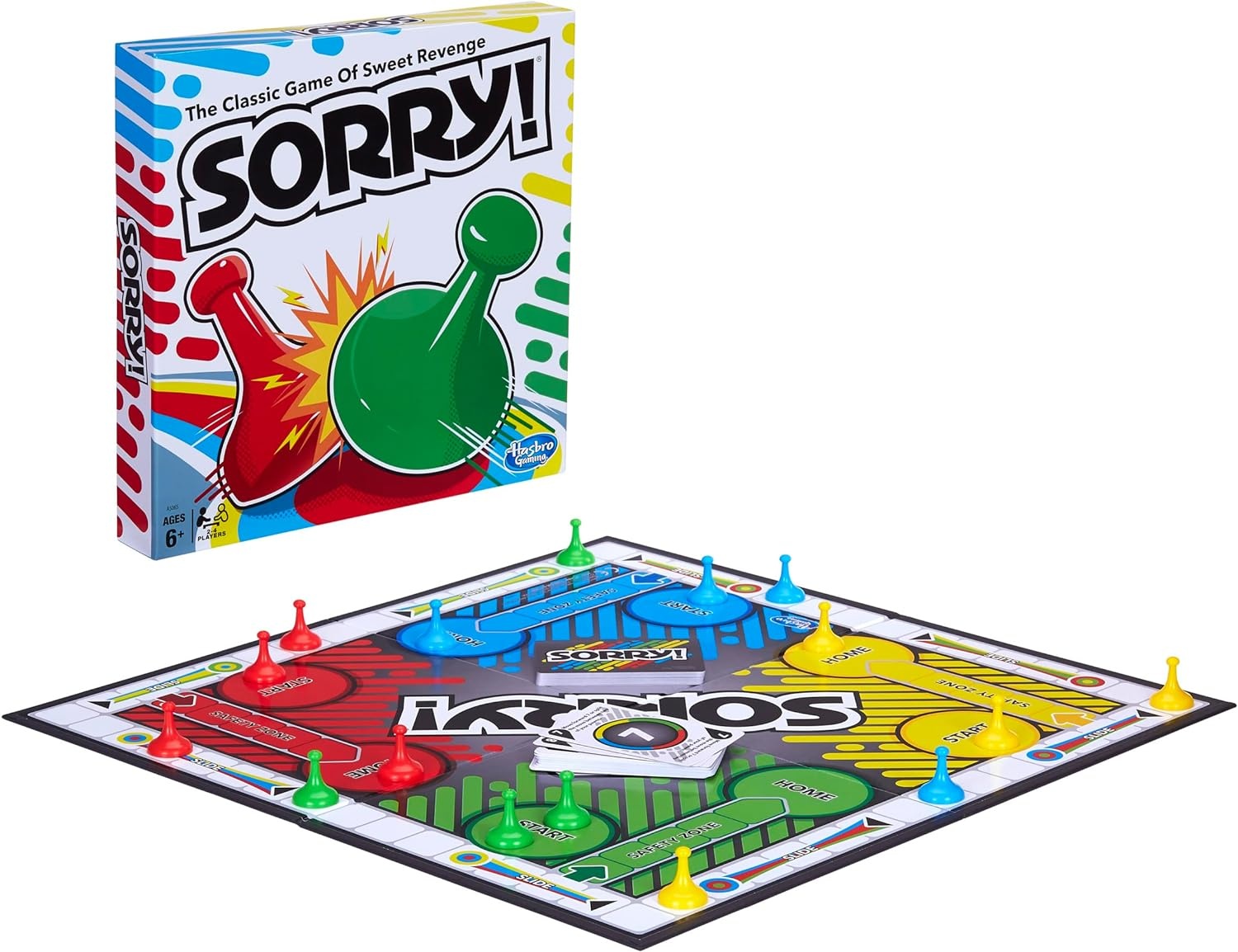 image:imageSorry Board Game for Kids Ages 6 and Up Classic Hasbro Board Game Each Player Gets 4 Pawns Family Gameclassic