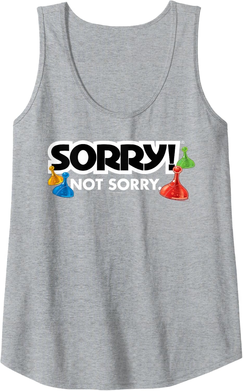 image:imageSorry Not Sorry Logo Tank TopHeather Grey