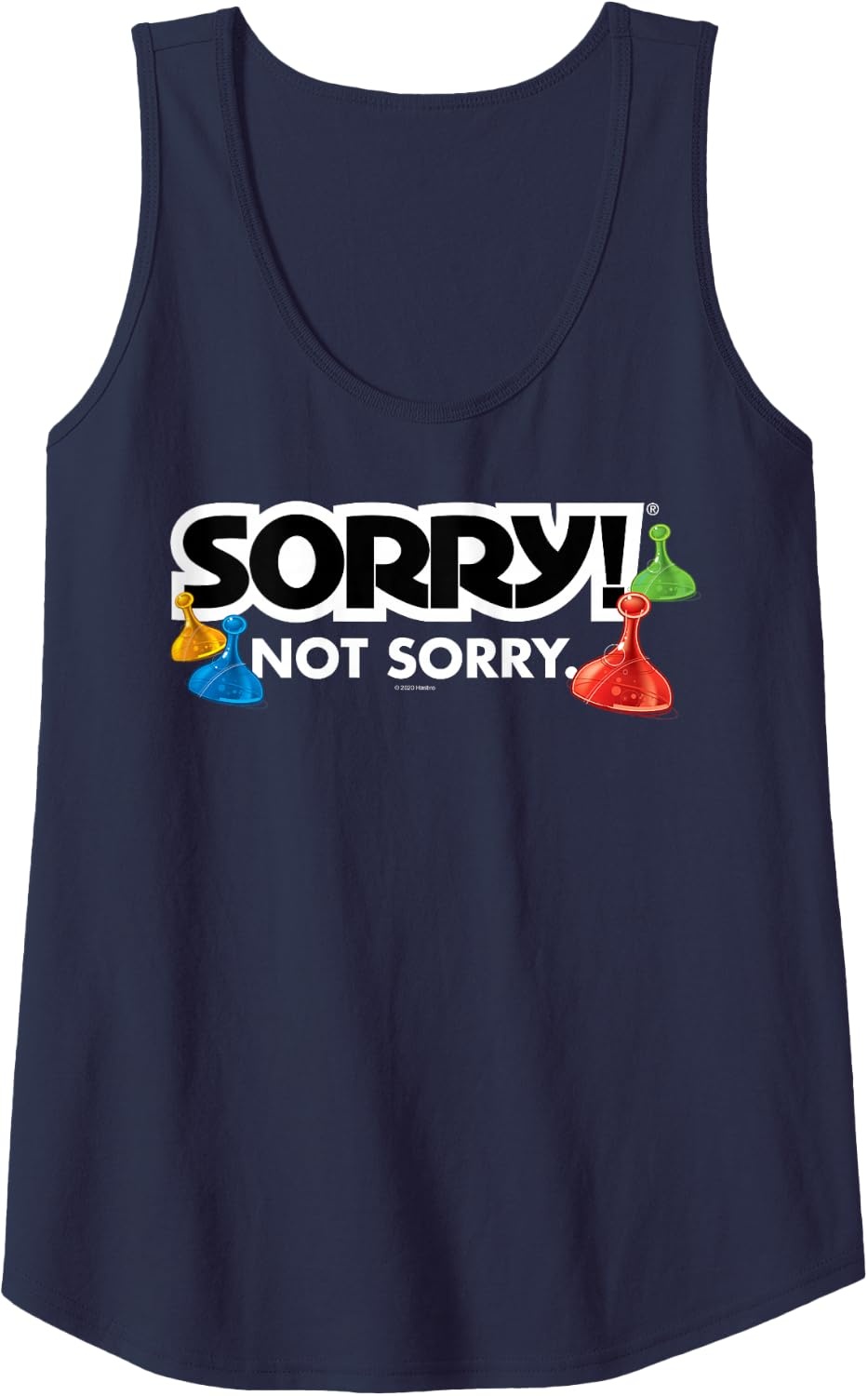 image:imageSorry Not Sorry Logo Tank TopNavy Blue