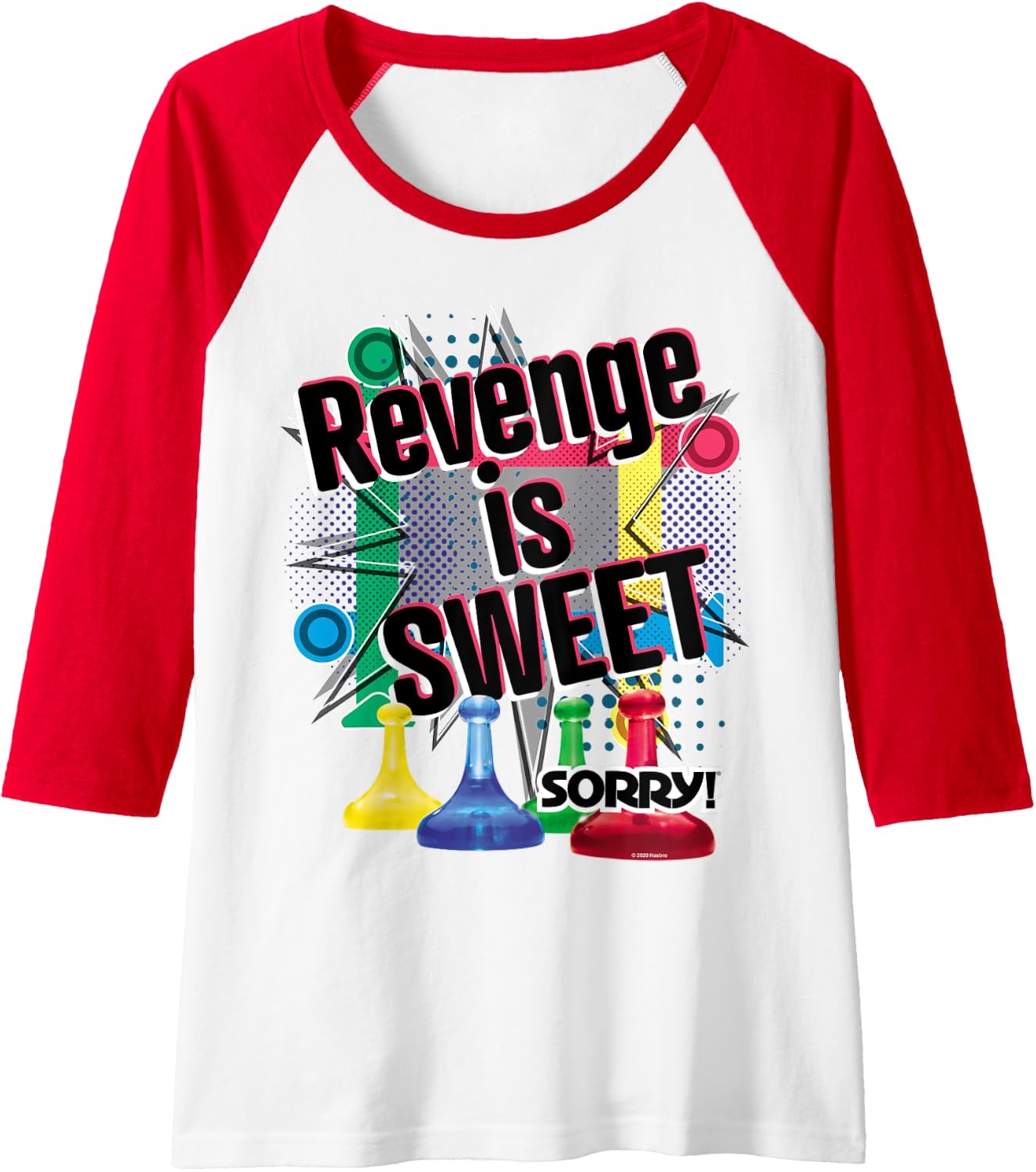 image:imageSorry Revenge Is Sweet Raglan Baseball TeeRedWhite