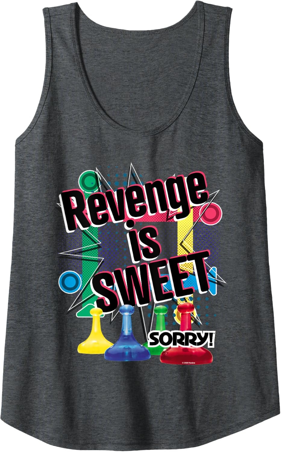 image:imageSorry Revenge Is Sweet Tank TopDark Heather Grey