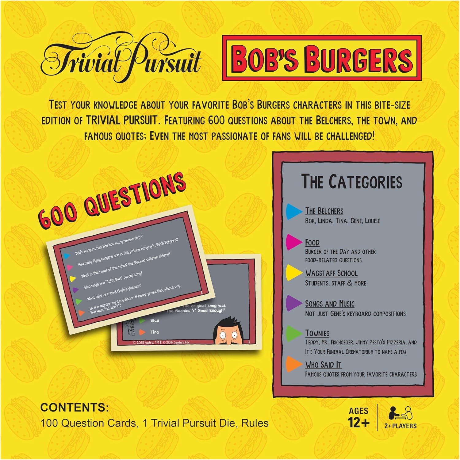 image:imageTrivial Pursuit Bobs Burgers BiteSized Edition Trivia Game Test Your Belcher Knowledge Covering The First 9 Seasons 600 Questions in 6 Categories Officially Licensed Merchandise amp Collectible