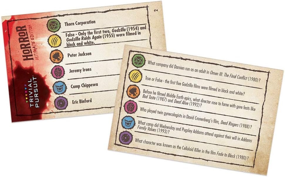image:imageTrivial Pursuit Horror Ultimate Edition Trivia Game Featuring 1800 Questions from Classic Films amp Books Collectible Trivia Board Game for Fans of Horror Movies