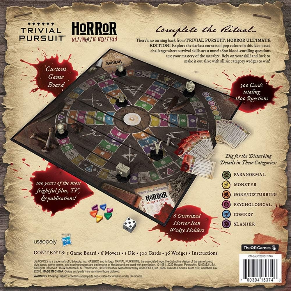 image:imageTrivial Pursuit Horror Ultimate Edition Trivia Game Featuring 1800 Questions from Classic Films amp Books Collectible Trivia Board Game for Fans of Horror Movies