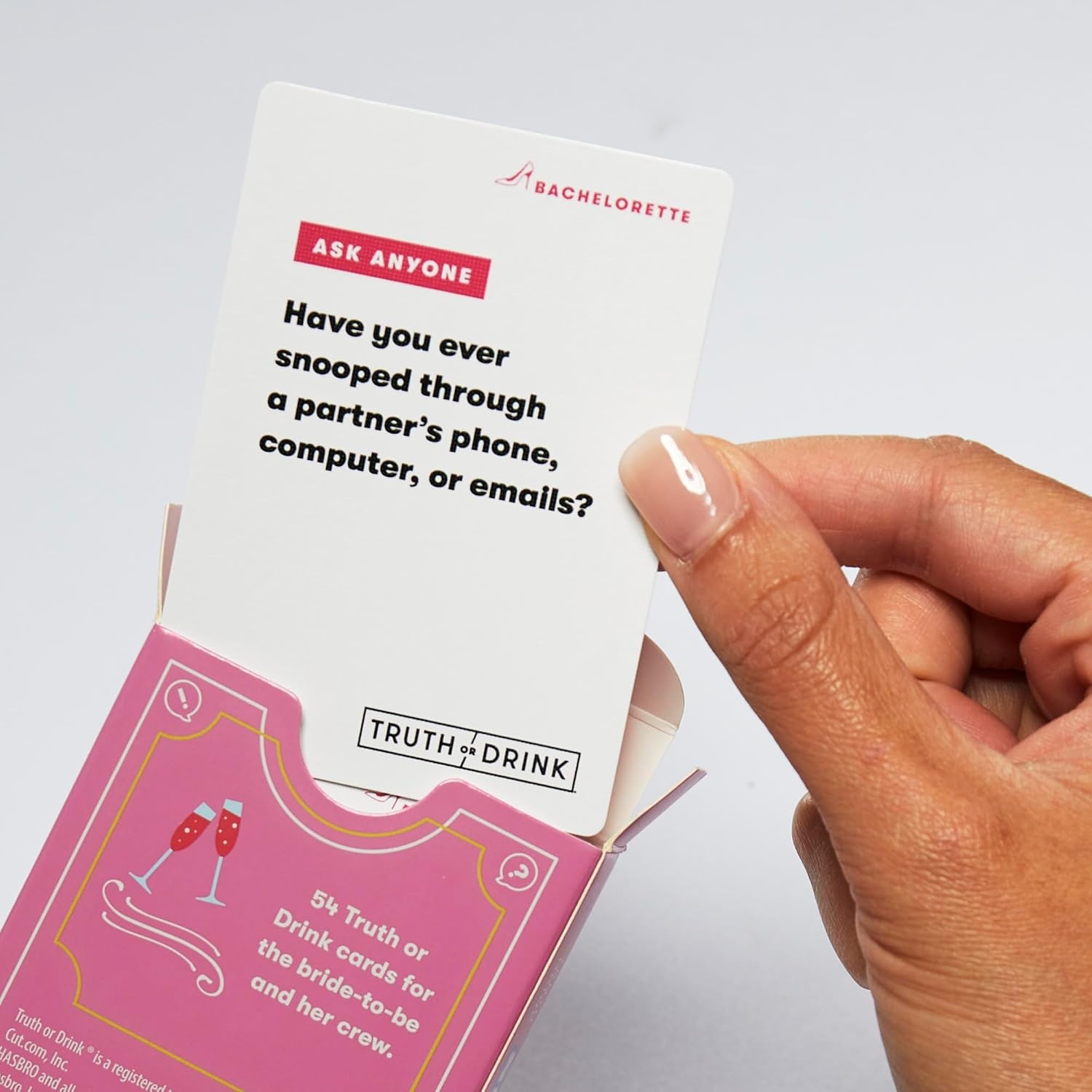 image:imageTruth or Drink Bachelorette Party Edition Adult Party Game by Cut 108 Revealing and Hilarious Questions for Girls Nights Out or In Ages 21 2 Players 30 Mins