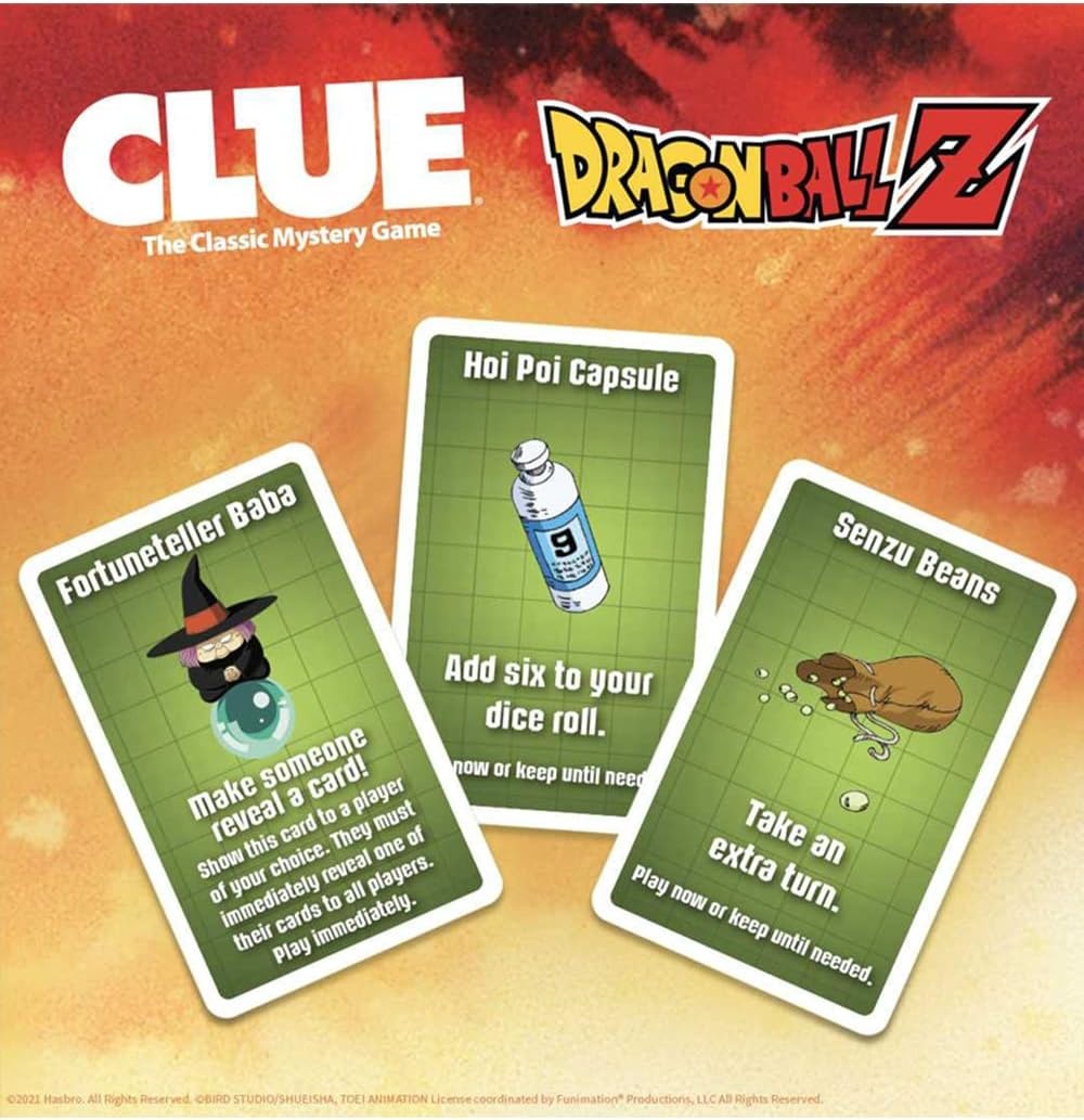 image:imageUSAOPOLY CLUE Dragon Ball Z Collectible Clue Board Game Featuring Anime Show OfficiallyLicensed Game with Familiar Locations and Iconic Characters from Dragon Ball Show