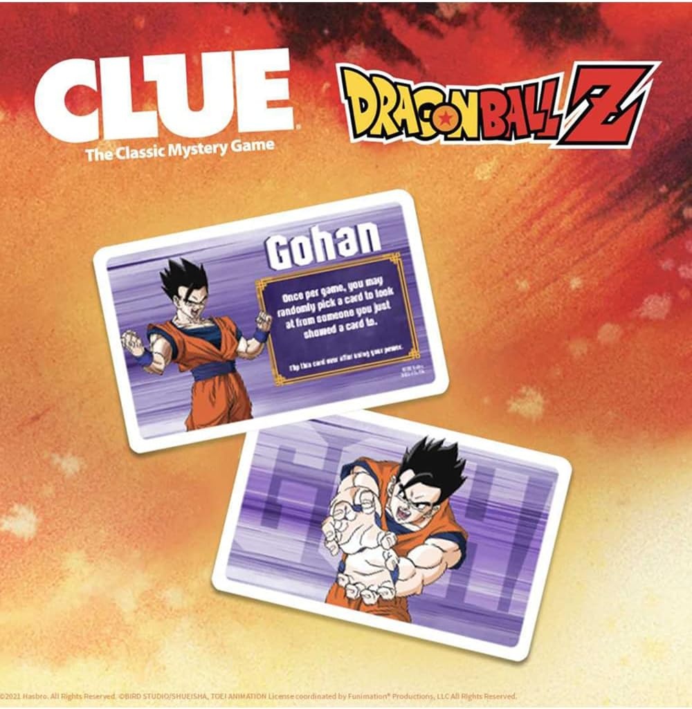image:imageUSAOPOLY CLUE Dragon Ball Z Collectible Clue Board Game Featuring Anime Show OfficiallyLicensed Game with Familiar Locations and Iconic Characters from Dragon Ball Show