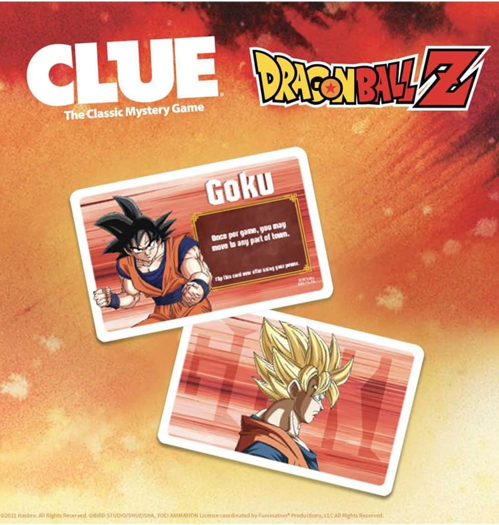 image:imageUSAOPOLY CLUE Dragon Ball Z Collectible Clue Board Game Featuring Anime Show OfficiallyLicensed Game with Familiar Locations and Iconic Characters from Dragon Ball Show
