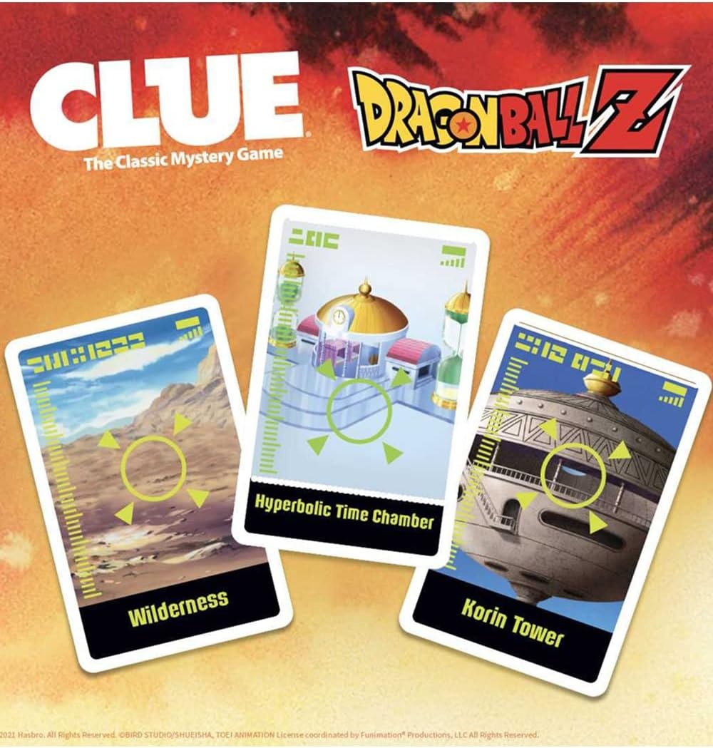 image:imageUSAOPOLY CLUE Dragon Ball Z Collectible Clue Board Game Featuring Anime Show OfficiallyLicensed Game with Familiar Locations and Iconic Characters from Dragon Ball Show