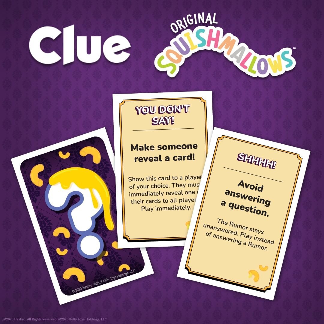 image:imageUSAOPOLY CLUE Squishmallows Board Game Official Squishmallows Merchandise Collectible Clue Game Featuring Cam Emily Leonard Lola and More