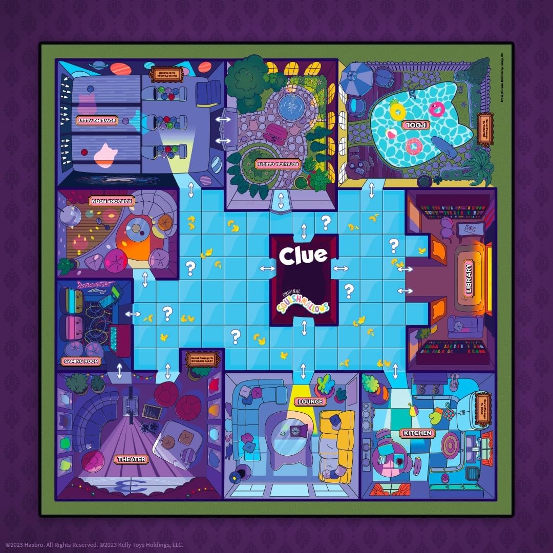 image:imageUSAOPOLY CLUE Squishmallows Board Game Official Squishmallows Merchandise Collectible Clue Game Featuring Cam Emily Leonard Lola and More