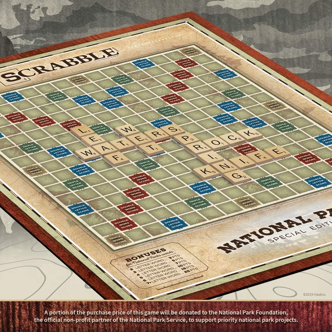 image:imageUSAopoly Scrabble National Parks Ages 8 24 Players 1 Set Brown lawngameequipment