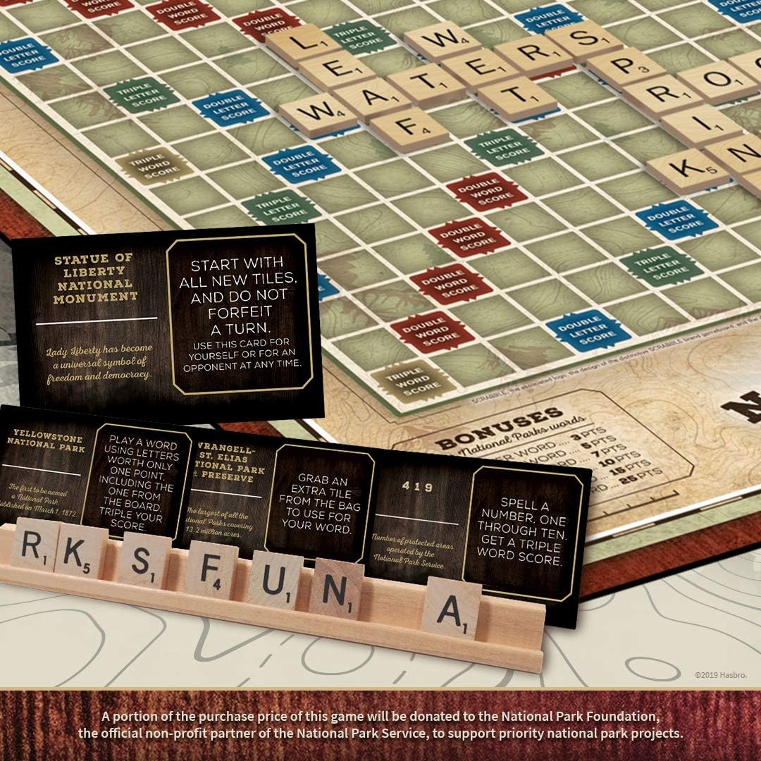 image:imageUSAopoly Scrabble National Parks Ages 8 24 Players 1 Set Brown lawngameequipment