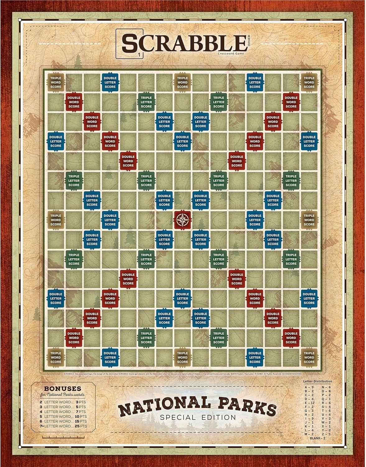 image:imageUSAopoly Scrabble National Parks Ages 8 24 Players 1 Set Brown lawngameequipment