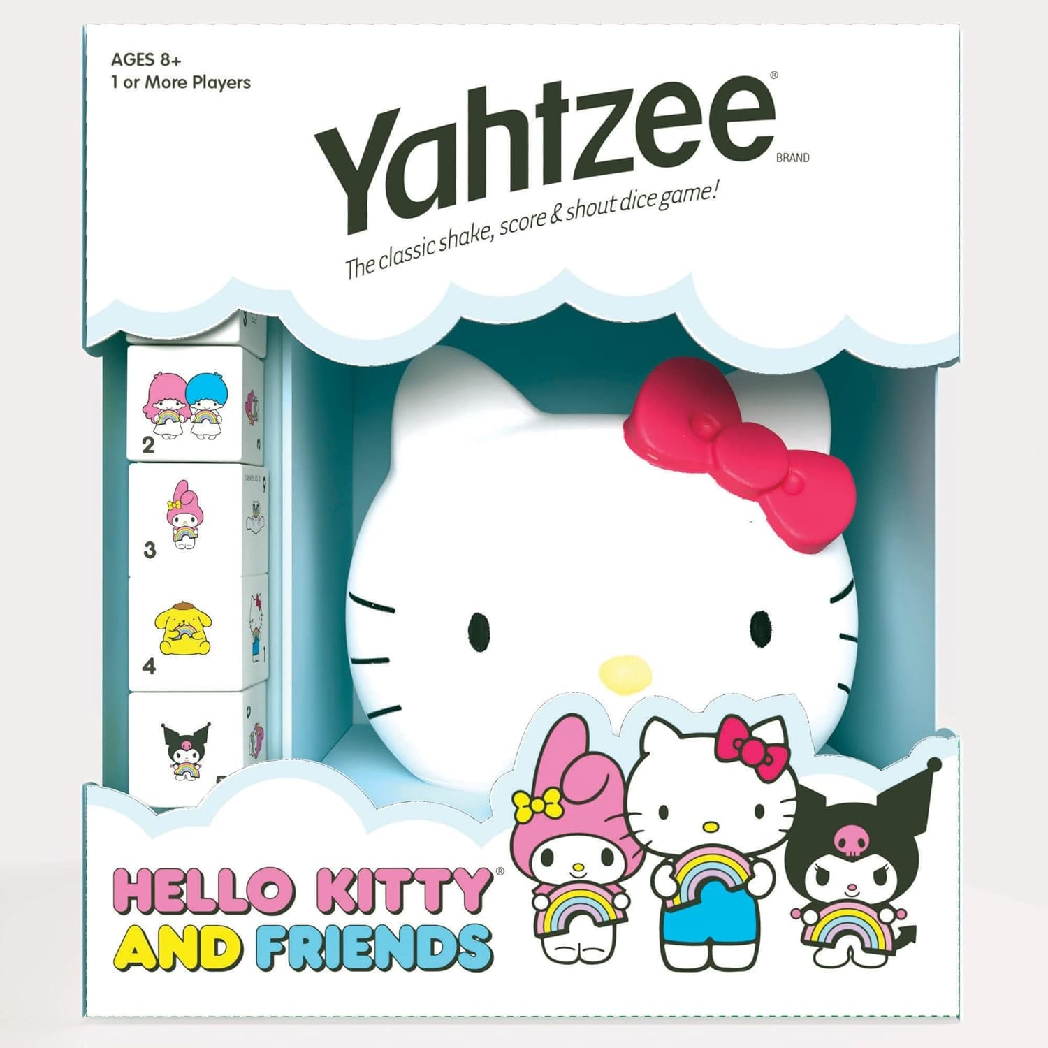 image:imageYAHTZEE Hello Kitty and Friends Collectible Head Dice Cup Classic Family Dice Game Officially Licensed Sanrio Game amp Merchandise