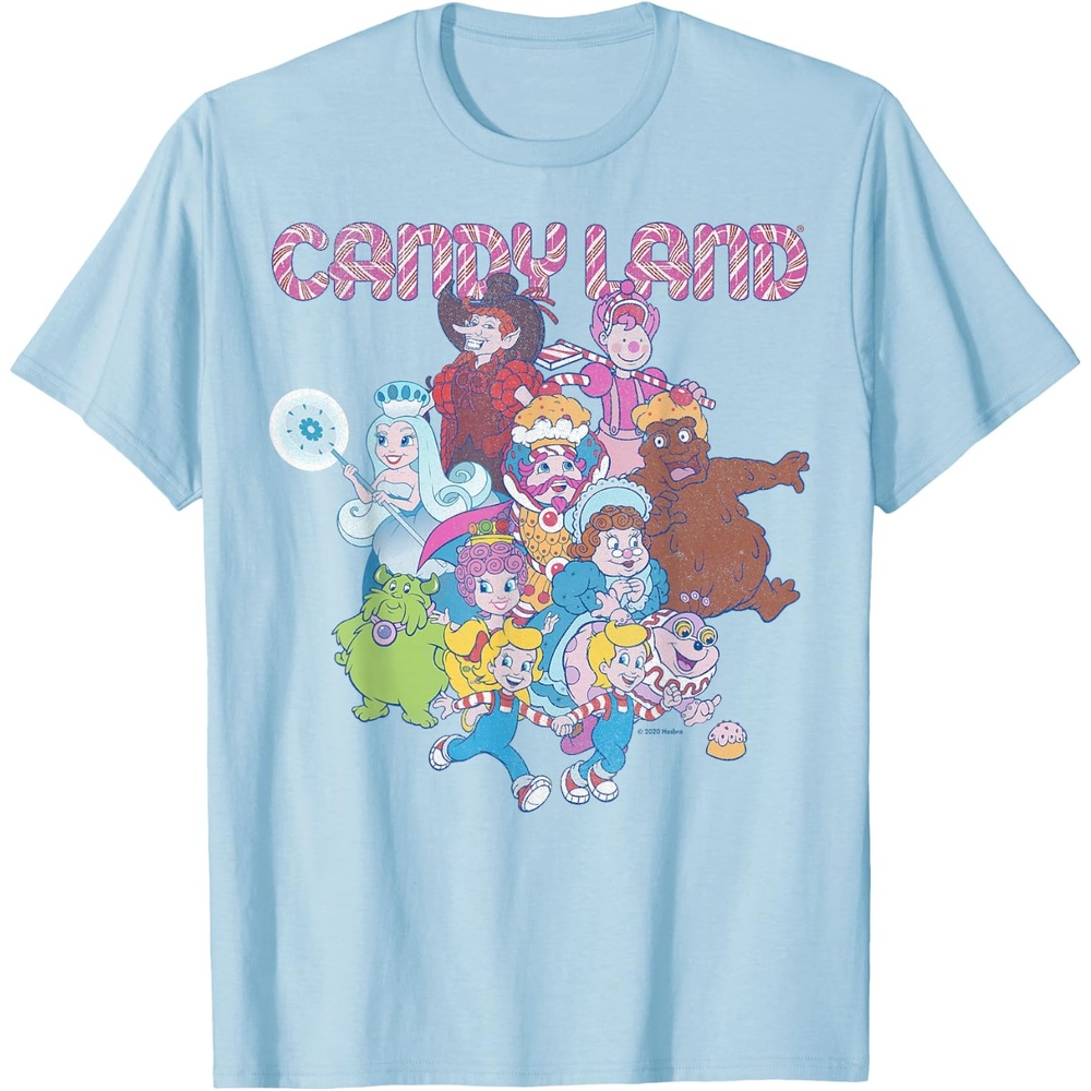 image:imageCandy Land Retro Game Characters Group Shot Logo TShirtBaby Blue
