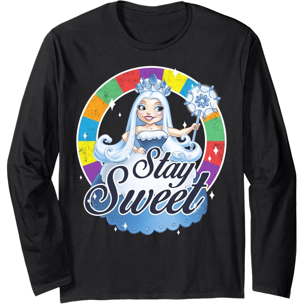 image:imageCandy Land Stay Sweet Princess Frostine Game Wheel Logo Long Sleeve TShirtBlack