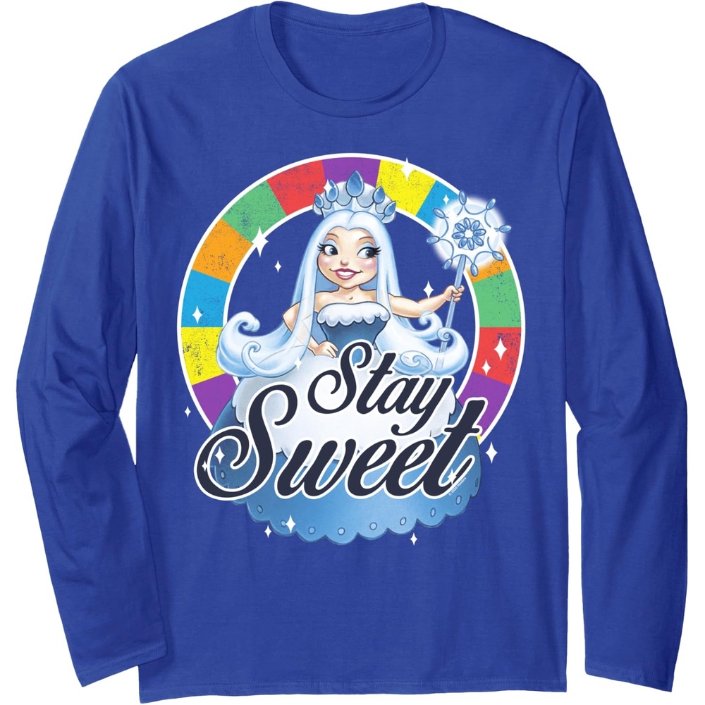 image:imageCandy Land Stay Sweet Princess Frostine Game Wheel Logo Long Sleeve TShirtRoyal Blue