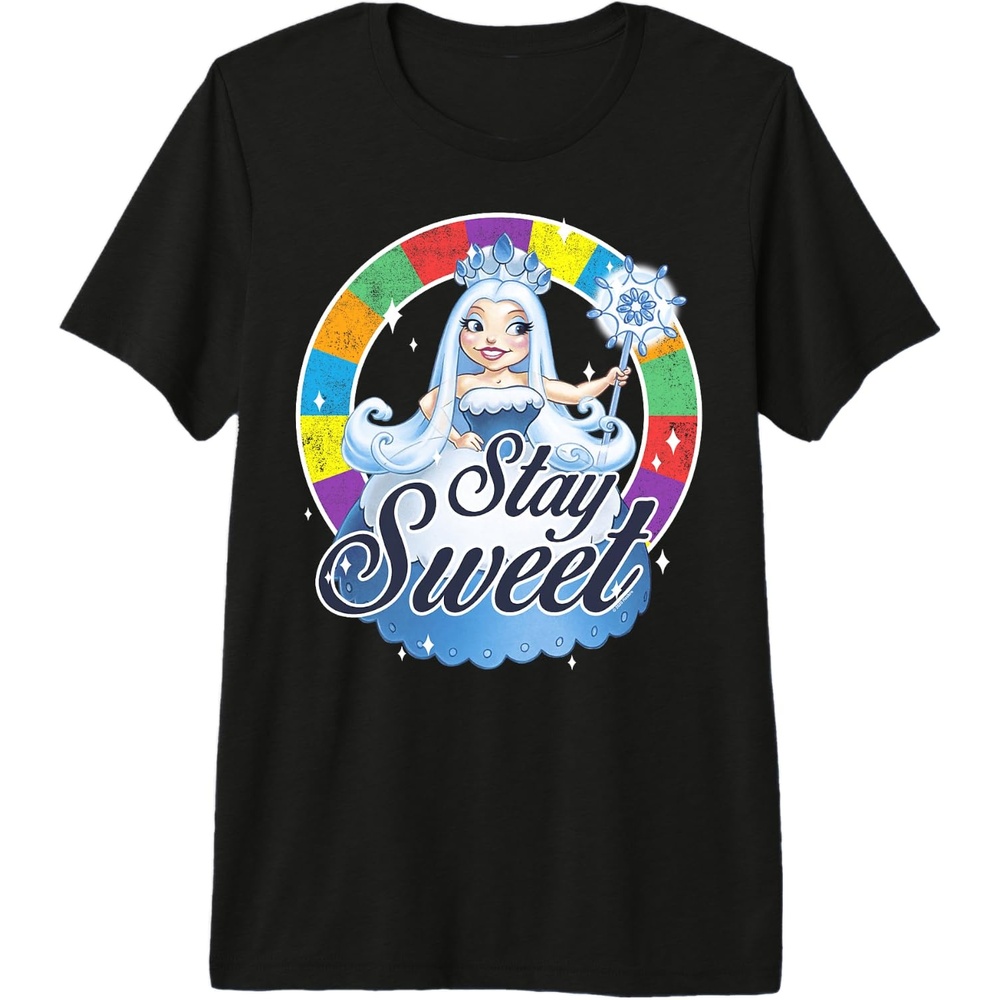 image:imageCandy Land Stay Sweet Princess Frostine Game Wheel Logo Premium Triblend TShirtBlack