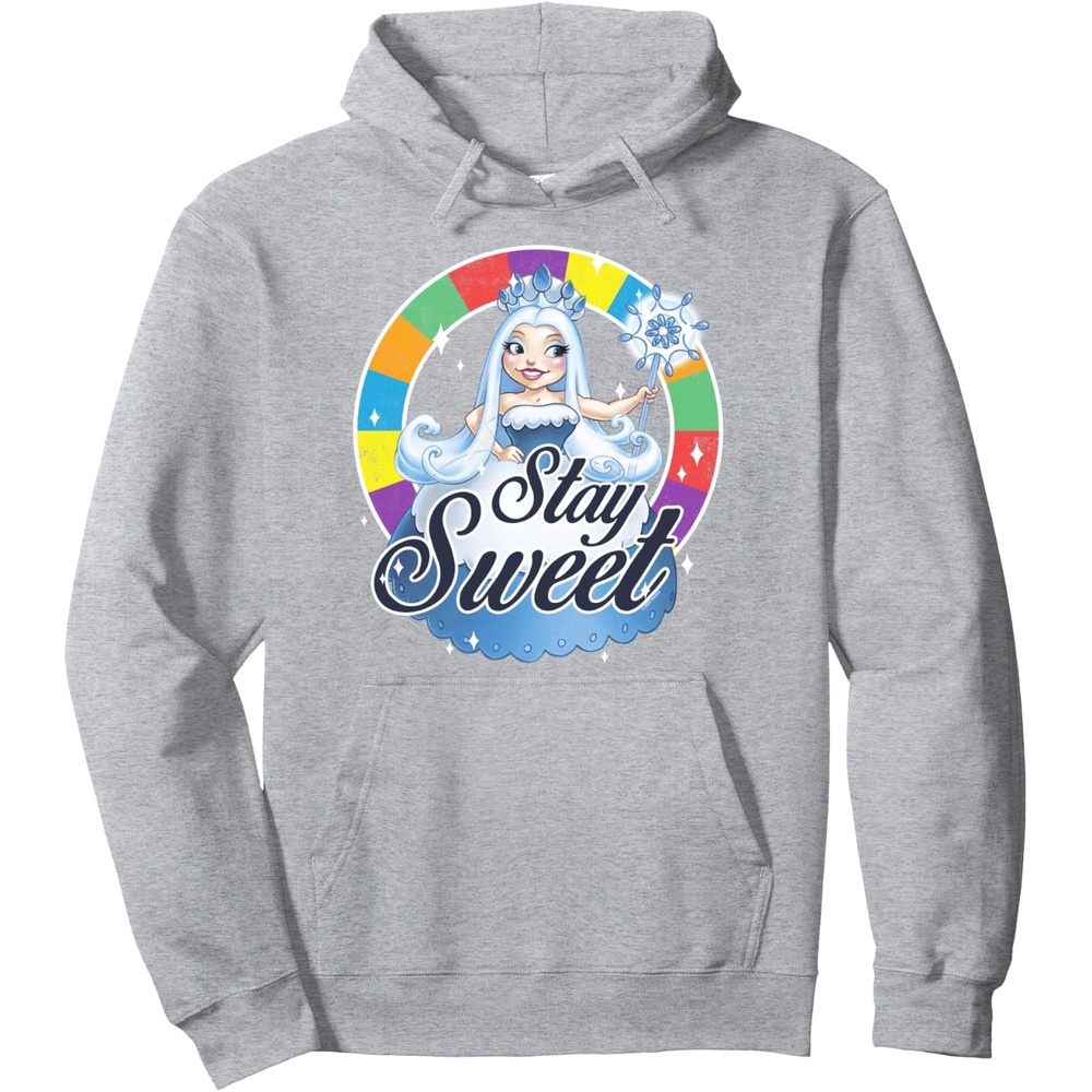 image:imageCandy Land Stay Sweet Princess Frostine Game Wheel Logo Pullover HoodieHeather Grey