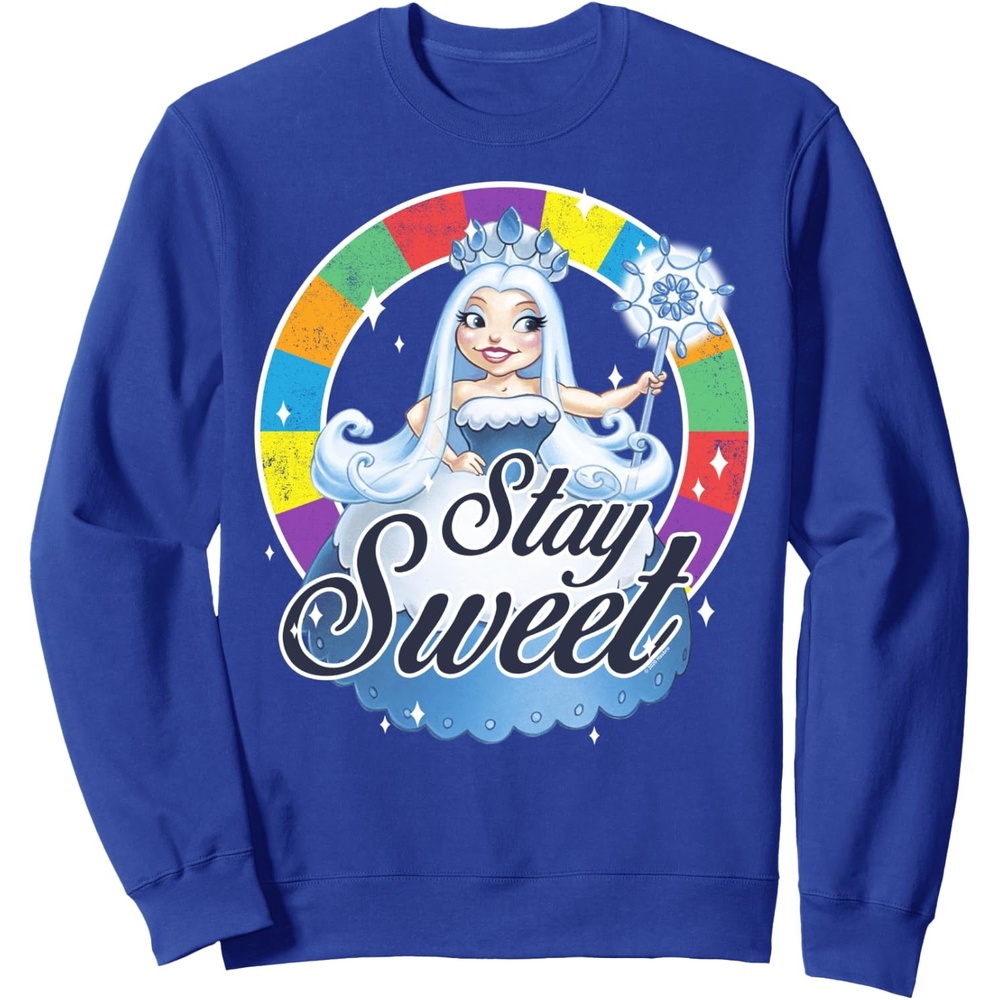 image:imageCandy Land Stay Sweet Princess Frostine Game Wheel Logo SweatshirtRoyal Blue