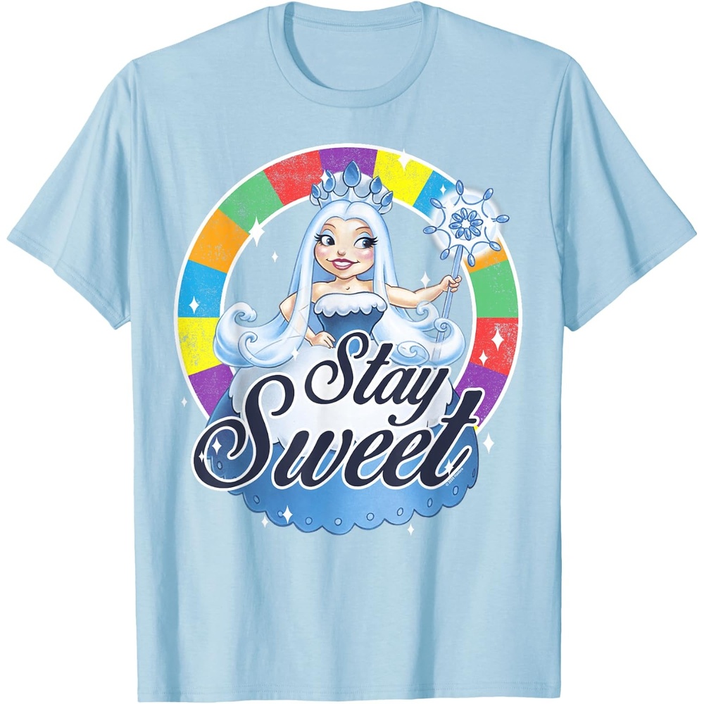 image:imageCandy Land Stay Sweet Princess Frostine Game Wheel Logo TShirtBaby Blue