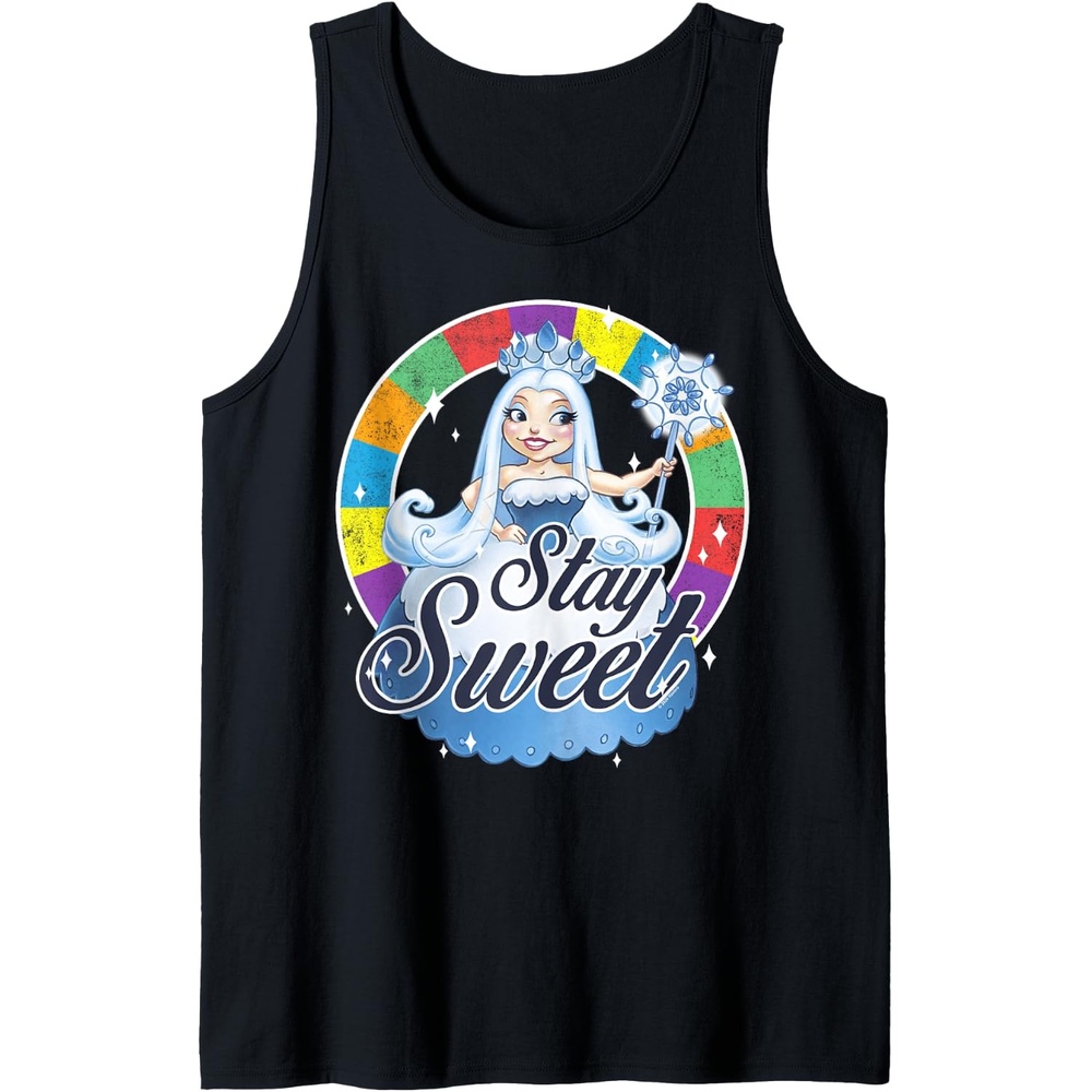 image:imageCandy Land Stay Sweet Princess Frostine Game Wheel Logo Tank TopBlack