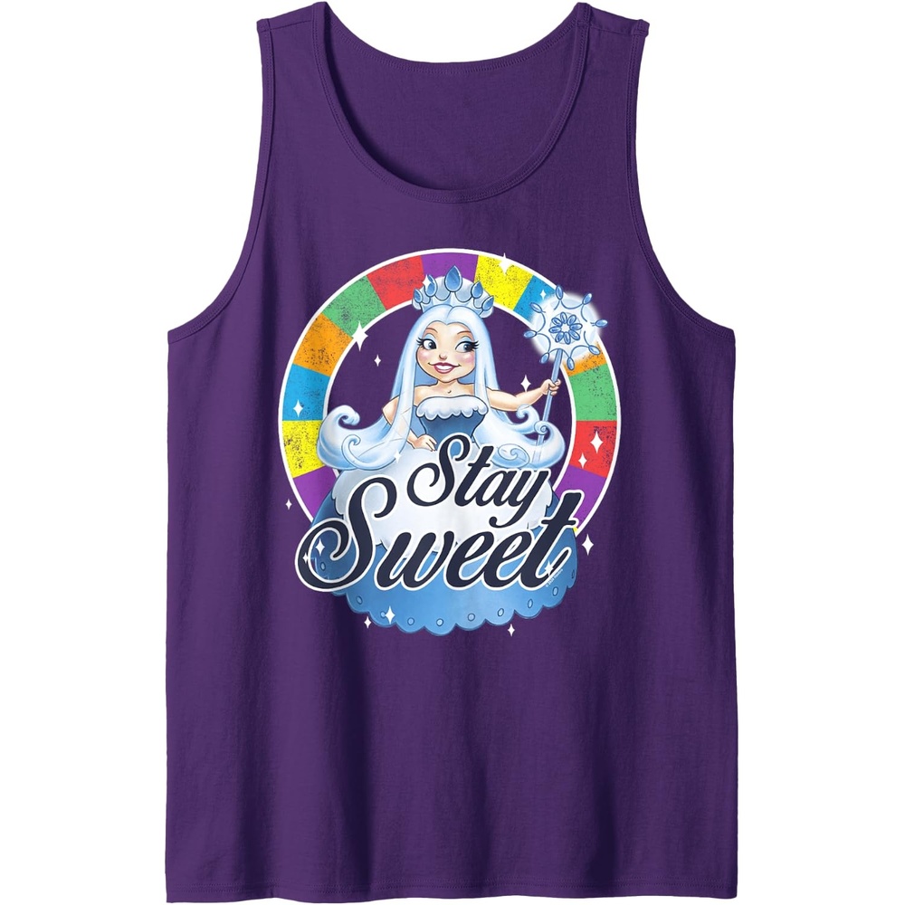 image:imageCandy Land Stay Sweet Princess Frostine Game Wheel Logo Tank TopPurple