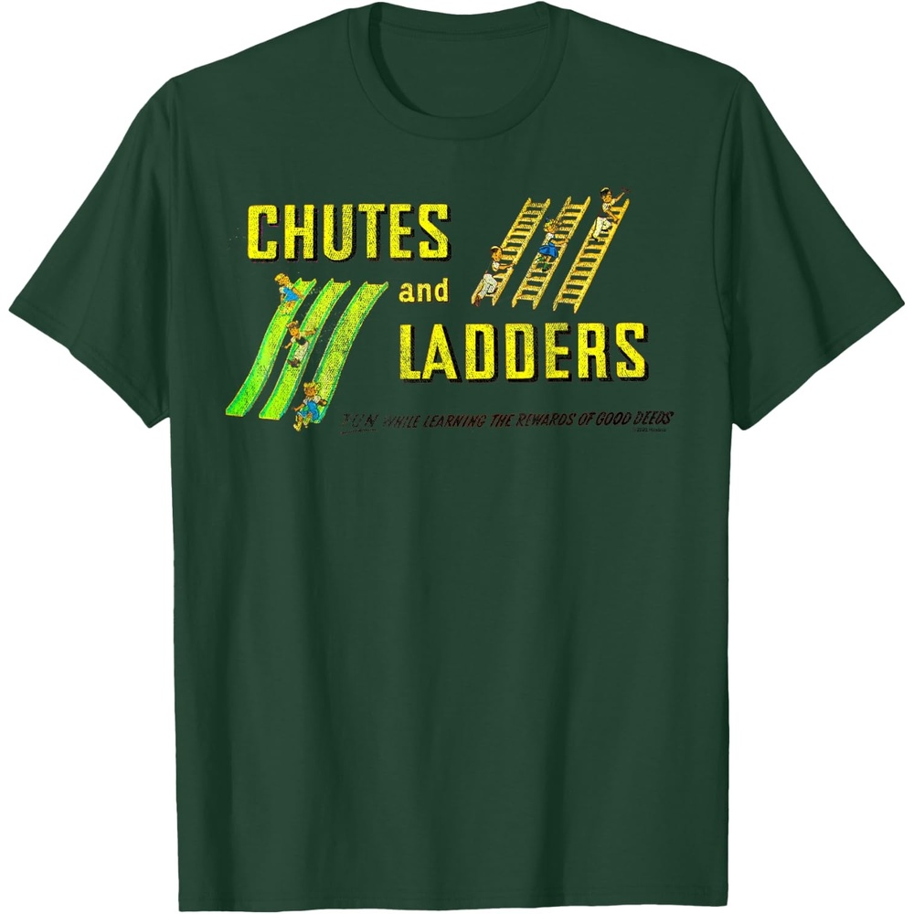 image:imageChutes And Ladders Classic Logo TShirtDark Green