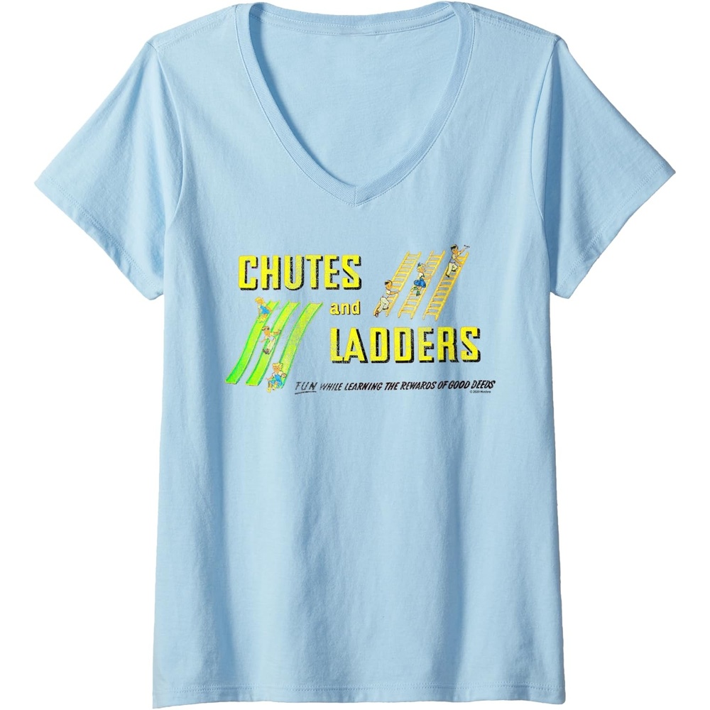 image:imageChutes And Ladders Classic Logo VNeck TShirtBaby Blue