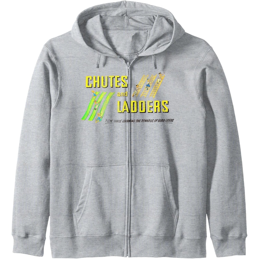 image:imageChutes And Ladders Classic Logo Zip HoodieHeather Grey