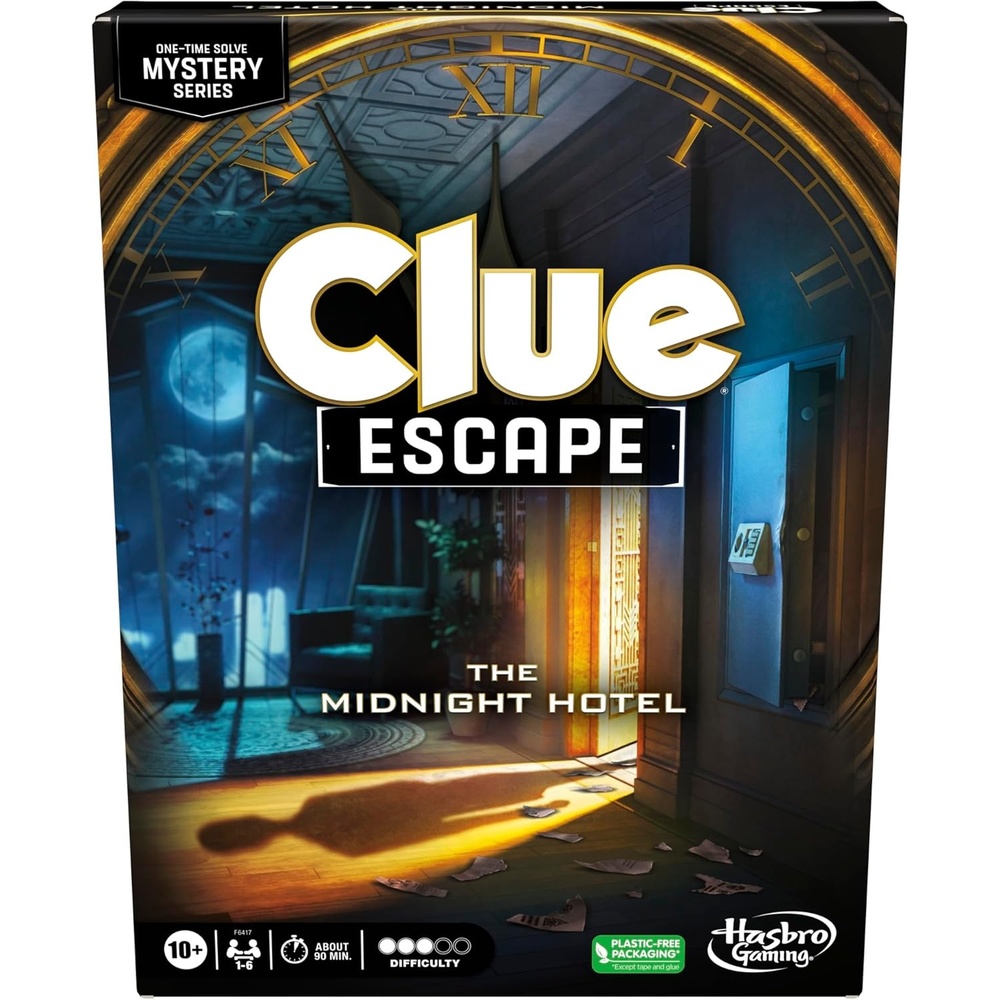 image:imageClue Escape The Midnight Hotel Board Game Clue Escape Room Game 1Time Solve Mystery Games Family Games for Ages 10 16 Players 90 Mins AvgThe Midnight Hotel