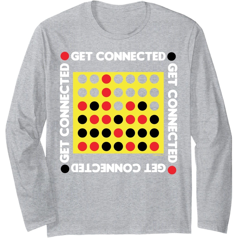 image:imageConnect Four Game Box Up Long Sleeve TShirtHeather Grey