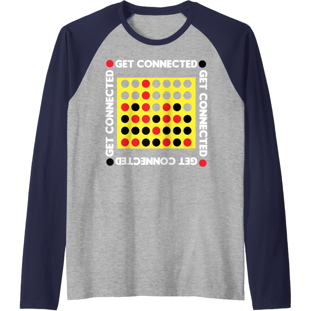 image:imageConnect Four Game Box Up Raglan Baseball TeeNavy BlueAthletic Heather
