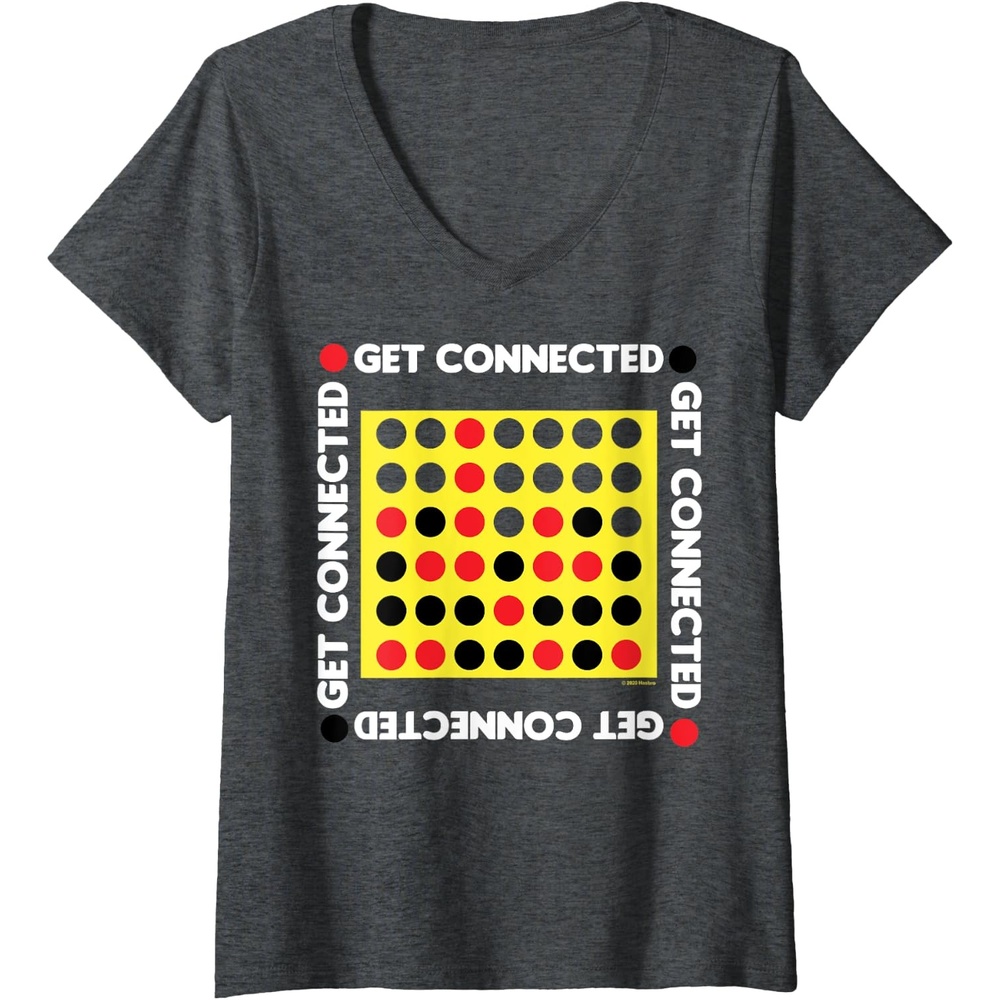 image:imageConnect Four Game Box Up VNeck TShirtDark Heather Grey