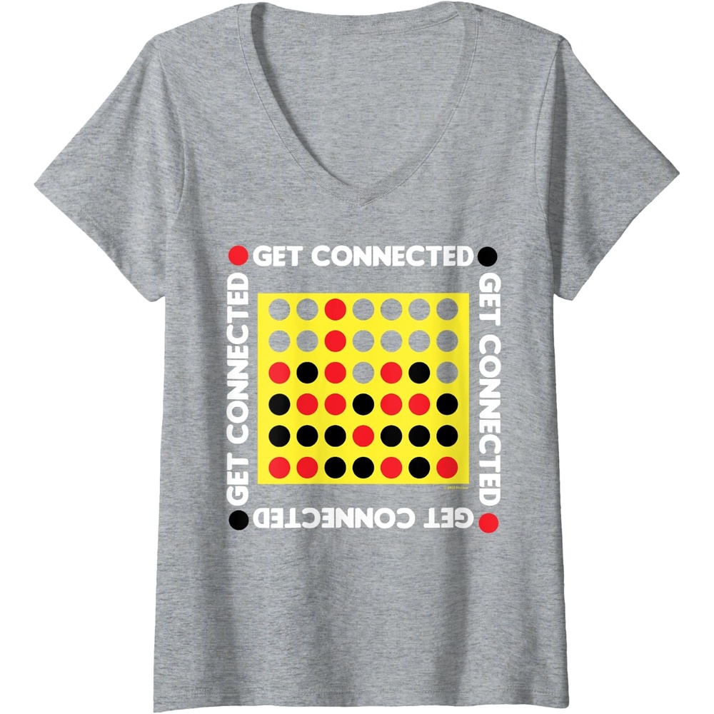 image:imageConnect Four Game Box Up VNeck TShirtHeather Grey