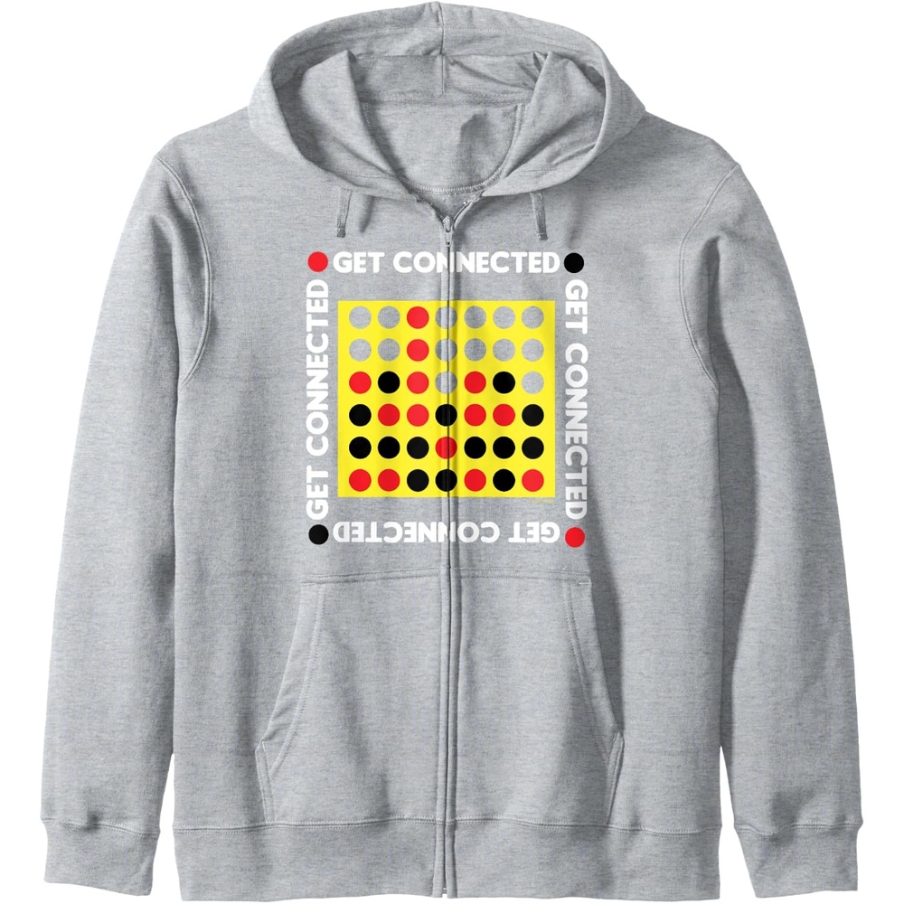 image:imageConnect Four Game Box Up Zip HoodieHeather Grey