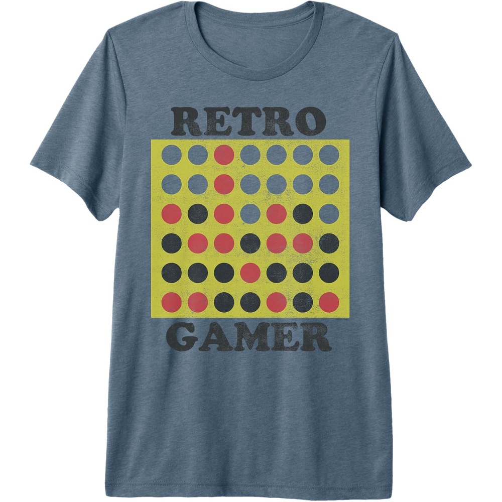 image:imageConnect Four Retro Gamer Board Premium Triblend TShirtSlate Grey